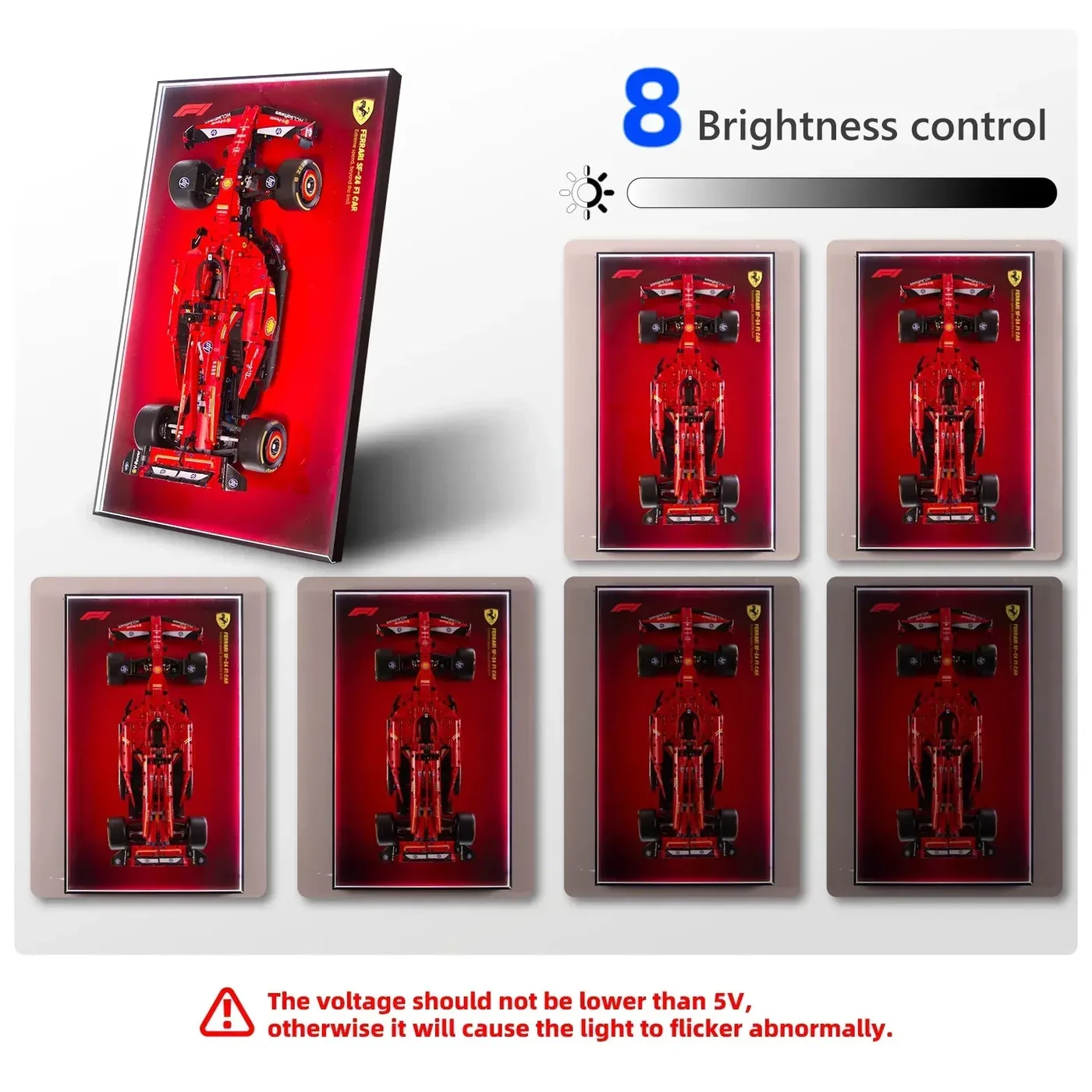 Sieninis eksponavimo rėmas LEGO Technic Ferrari SF-24 42207 — 7