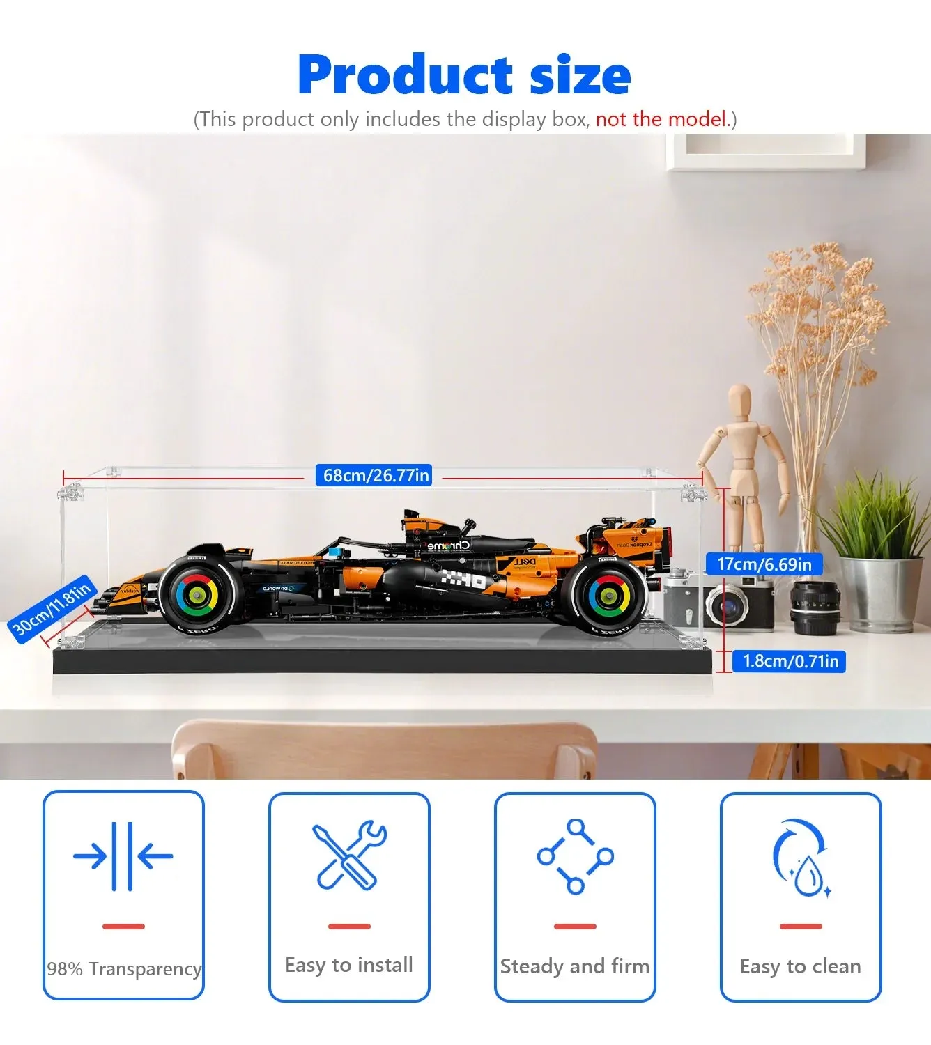 Premium eksponavimo dėžė, suderinama su LEGO® Technic™ McLaren MCL39 F1® Race Car 42228 — 12