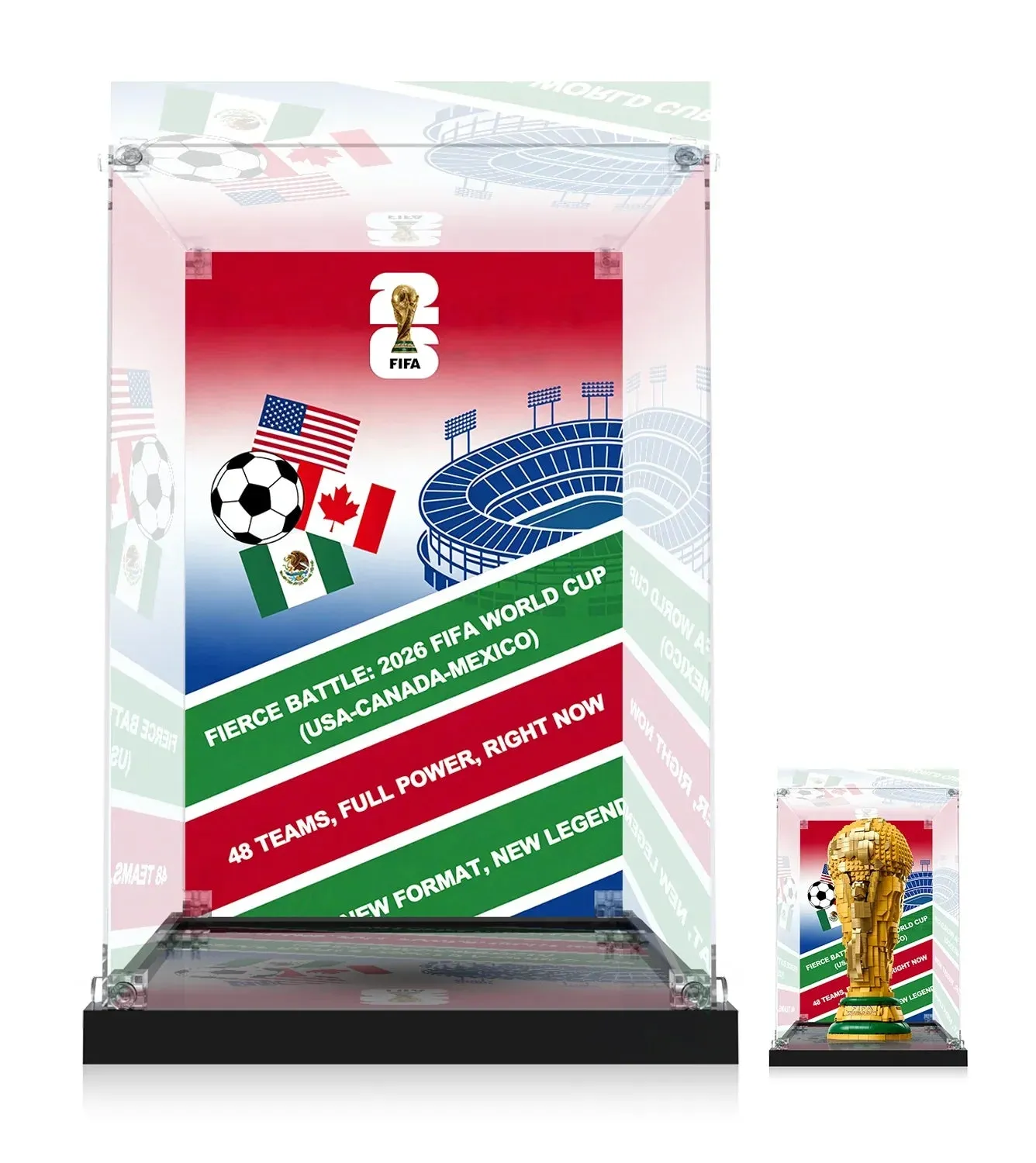 Premium eksponavimo dėžė, suderinama su LEGO® FIFA World Cup™ Official Trophy 43020 – 2026 m. leidimas — 8