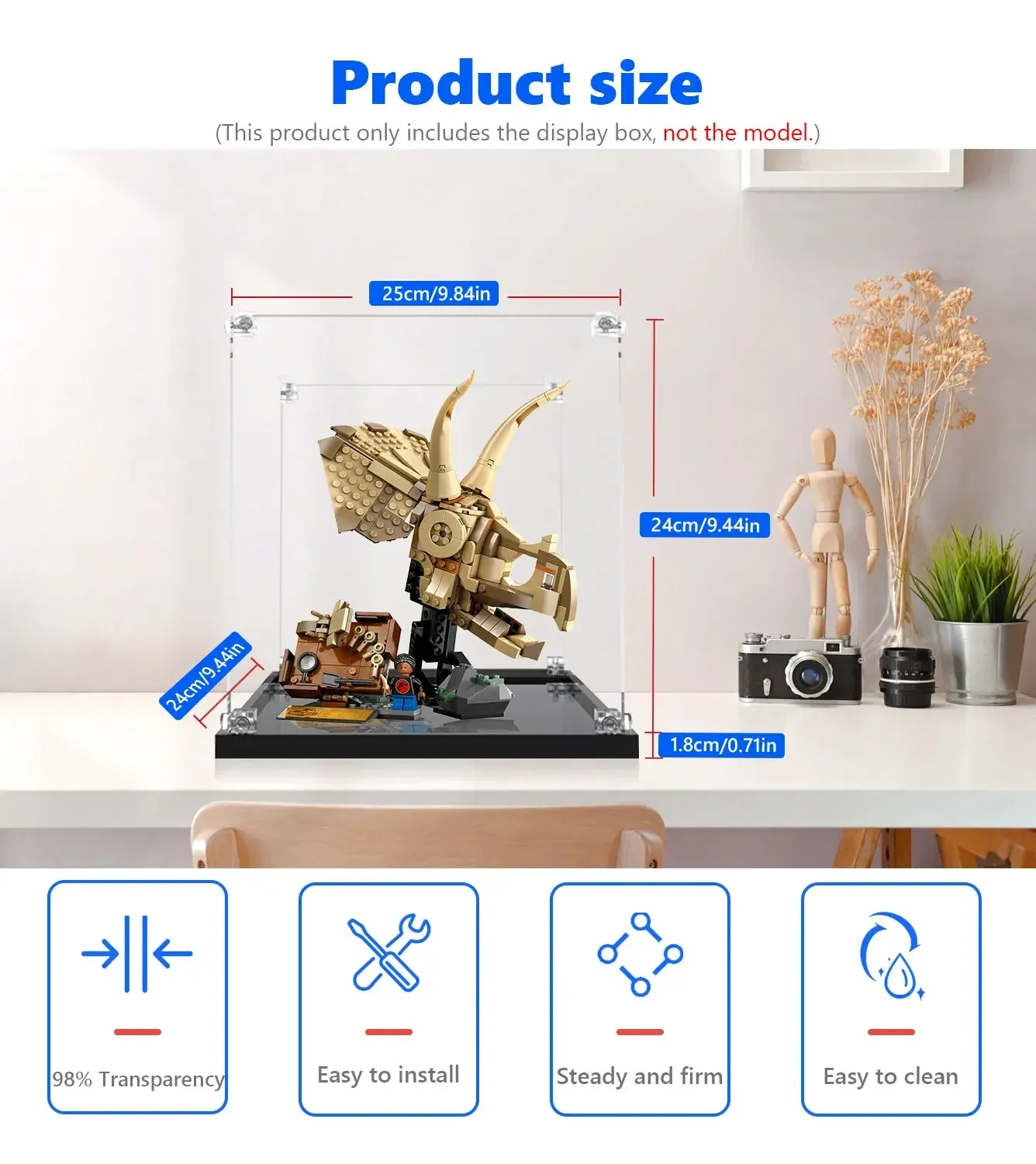 Vitrine für LEGO® Jurassic World™ Dinosaur Fossils: Triceratops Skull 76969 — 5