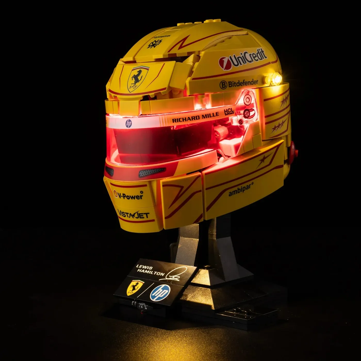 Premium belysningskit kompatibel med LEGO® Editions Scuderia Ferrari HP Lewis Hamilton Helmet 43022