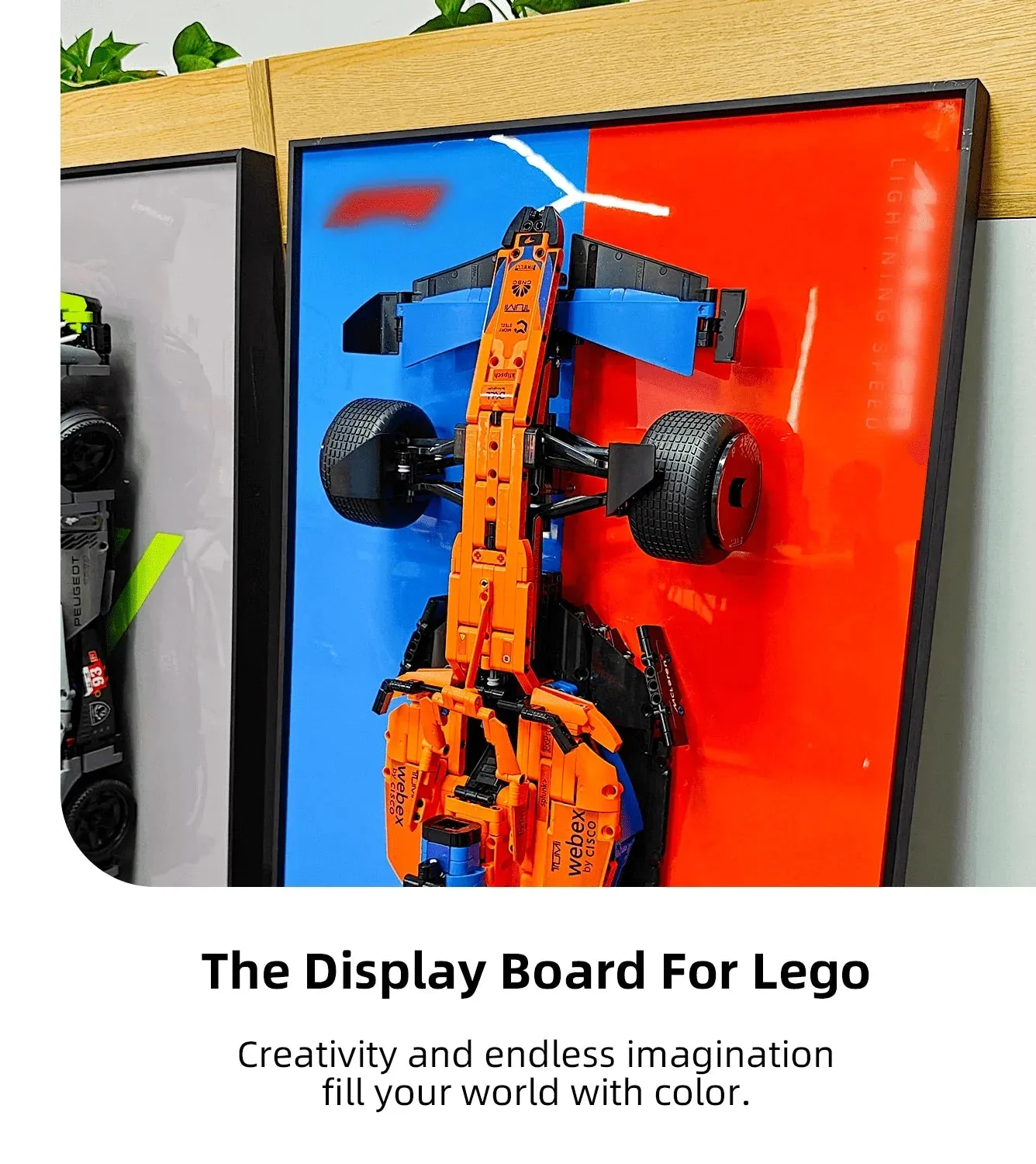 Sieninis eksponavimo rėmas, skirtas LEGO 42141 Technic™ McLaren Formula 1™ Race Car — 8
