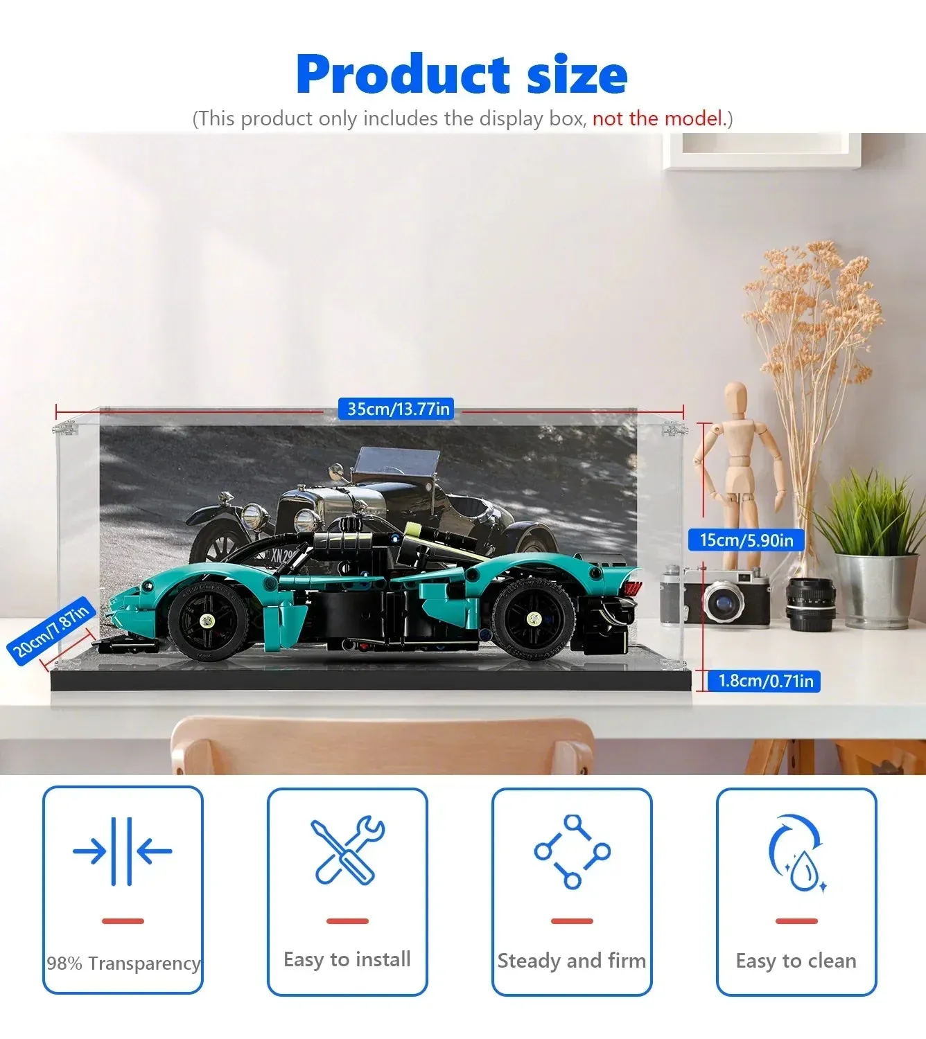 Display Case for LEGO® Technic™ Aston Martin Valkyrie (1:16 Scale) 42208 — 8