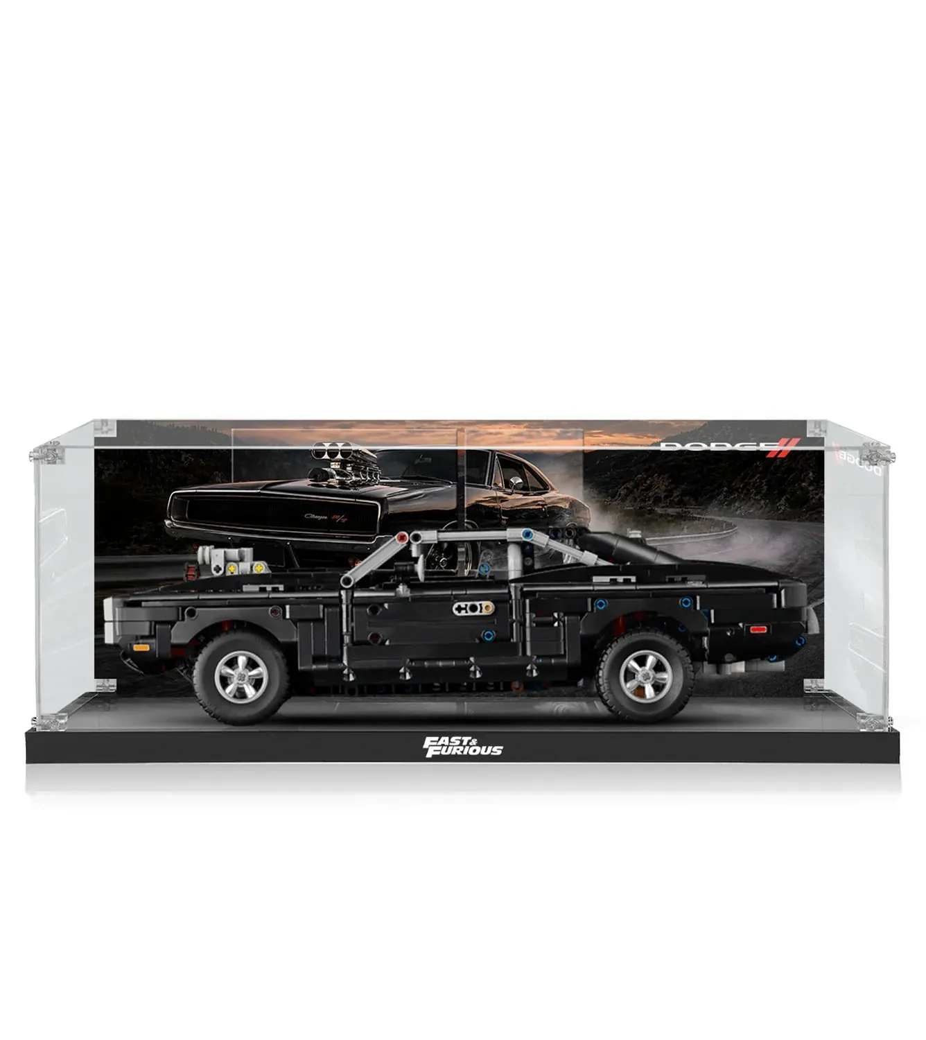 Display Case for LEGO® Technic™ Fast Furious Dodge Charger R/T 42231