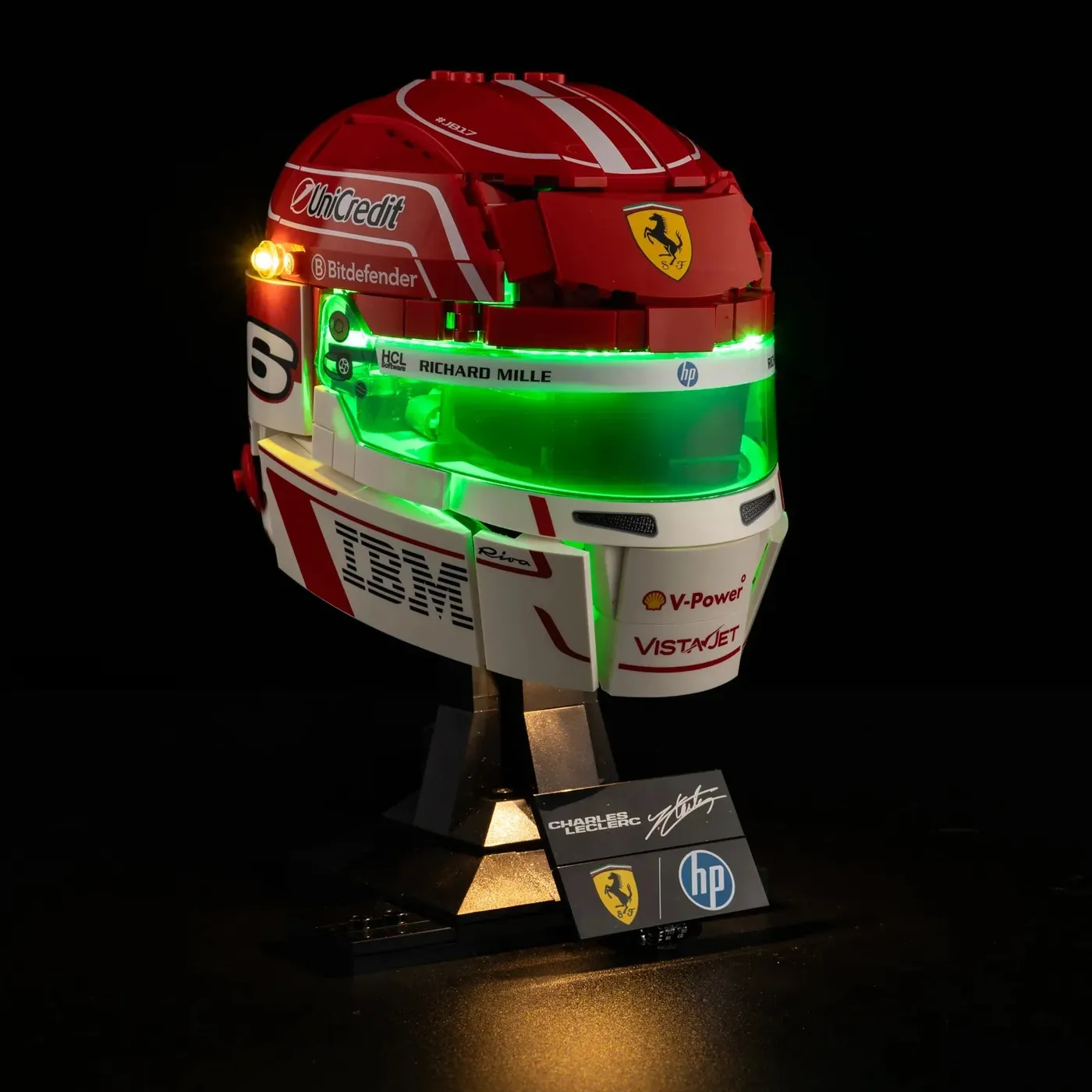Zestaw oświetlenia Premium kompatybilny z LEGO® Editions Scuderia Ferrari HP Charles Leclerc Helmet 43014 — 5