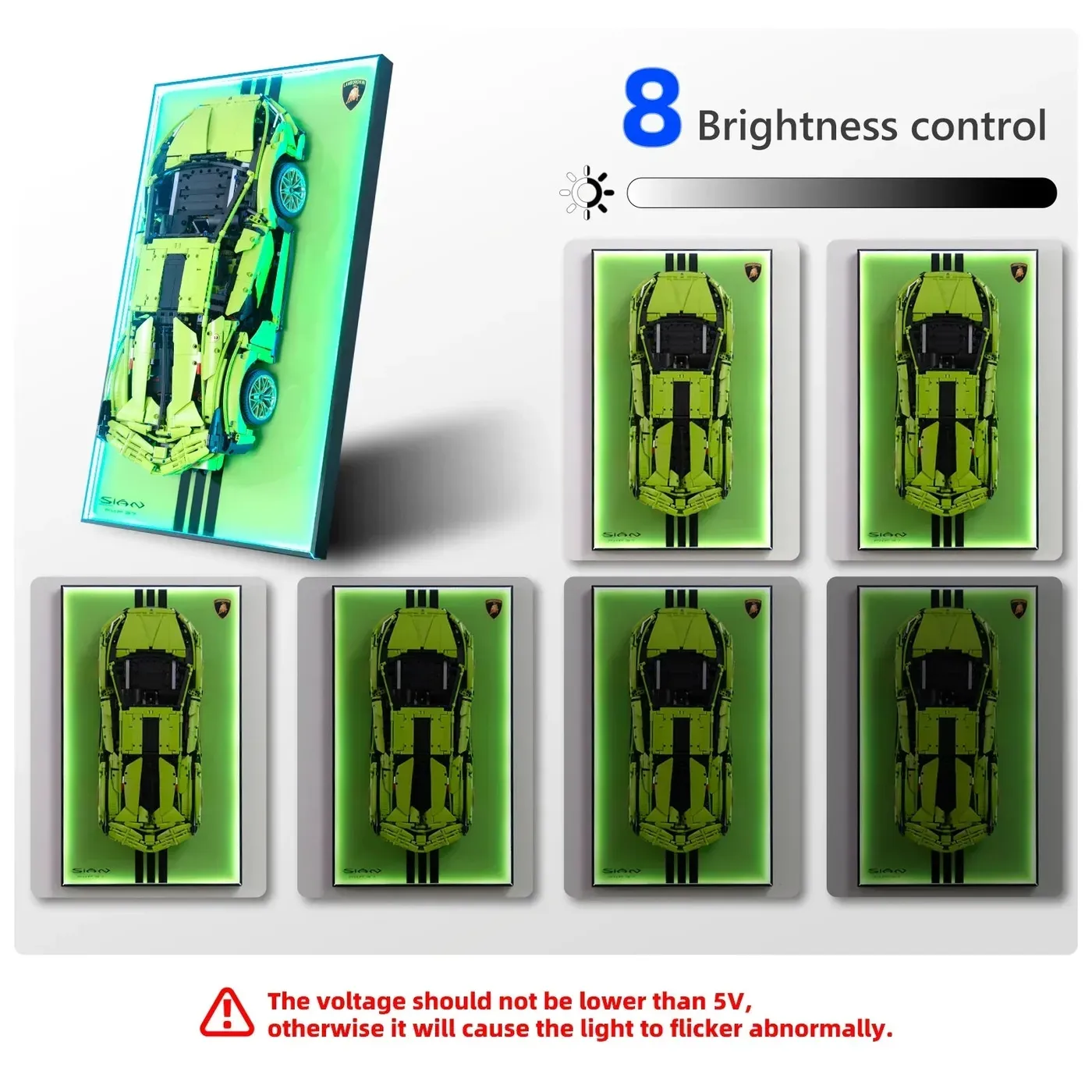 Display Wall Mount for LEGO 42115 Technic™ Lamborghini Sián FKP 37 — 4