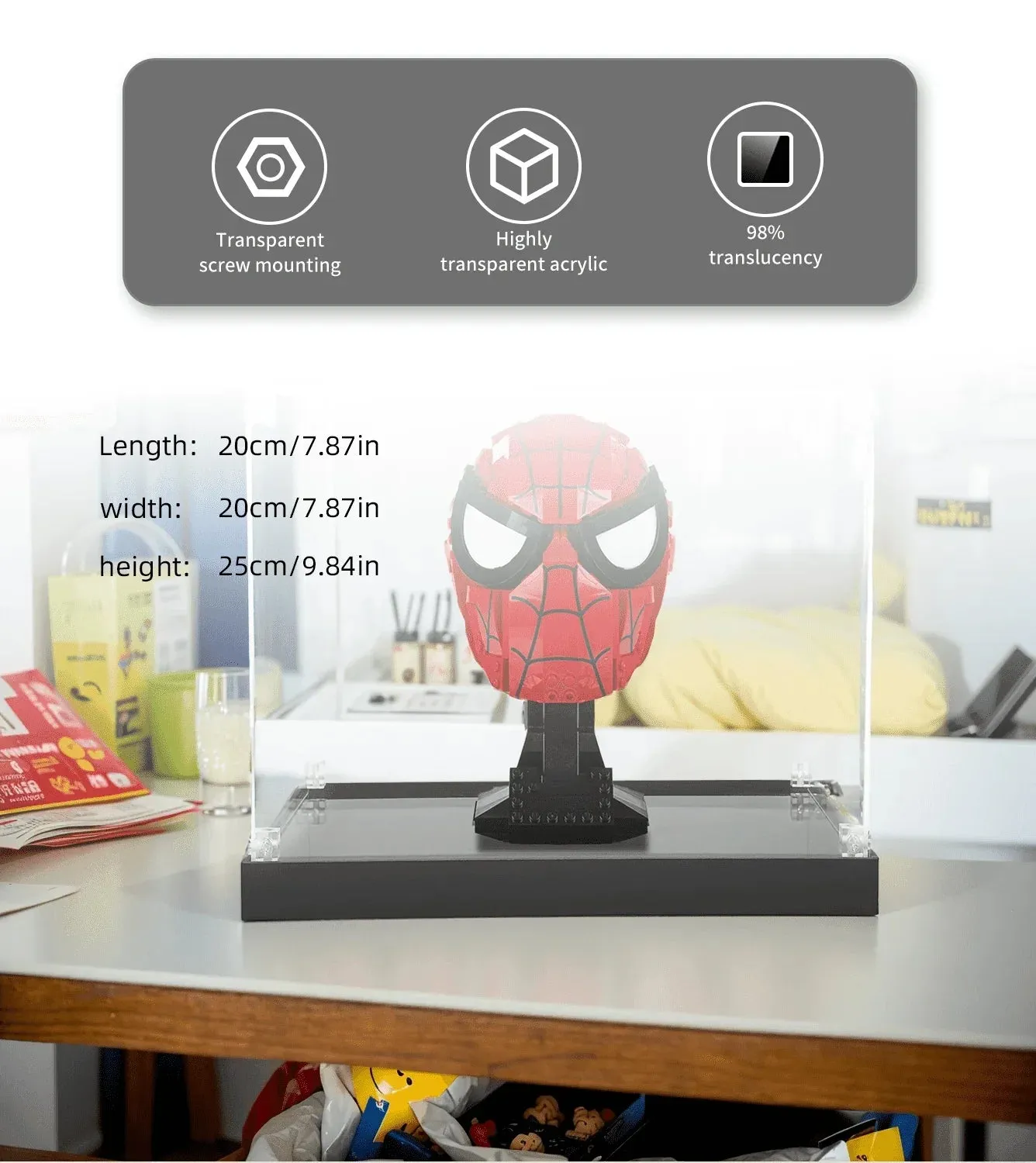 Gablota ekspozycyjna do Lego Marvel Spider-Man's Mask 76285 — 6