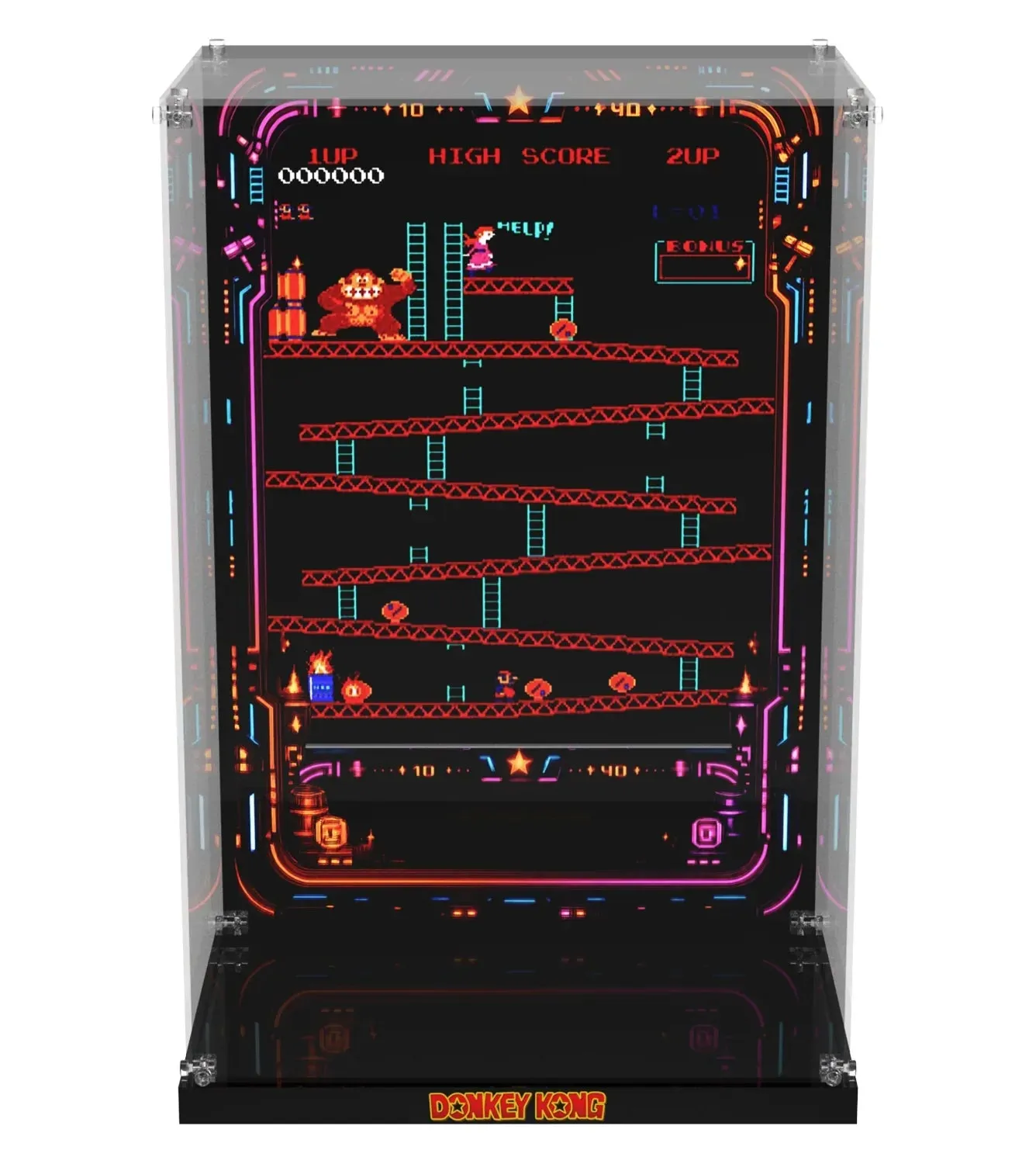 Vitrine für LEGO® Super Mario™ Donkey Kong™ Arcade 72051 — 3