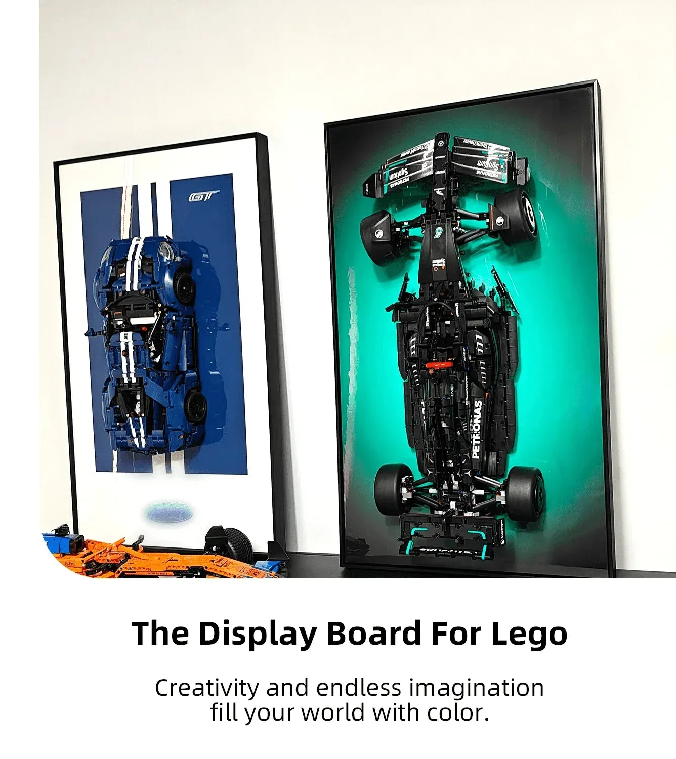 Väggmonterad displaytavla för LEGO 42154 Technic™ 2022 Ford GT LEGO-bil — 2