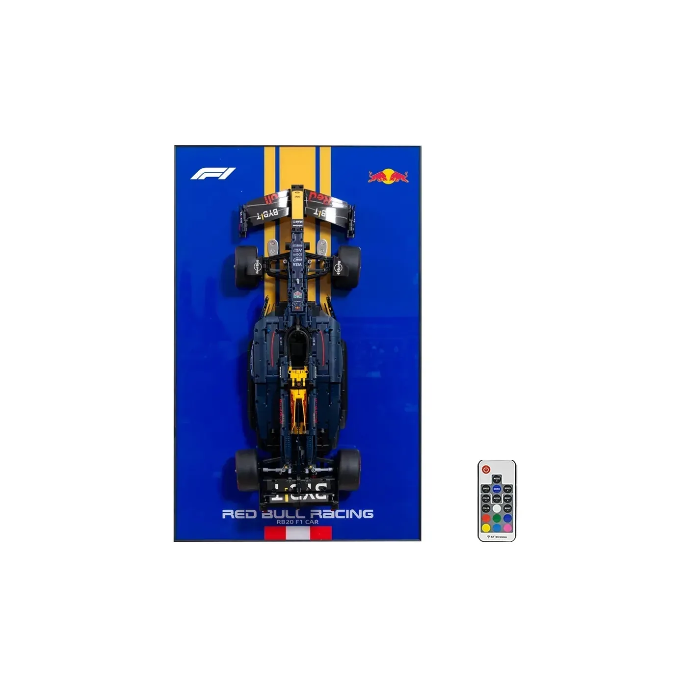 Wall display frame for LEGO Oracle Red Bull Racing RB20 F1 Car 42206 — 28