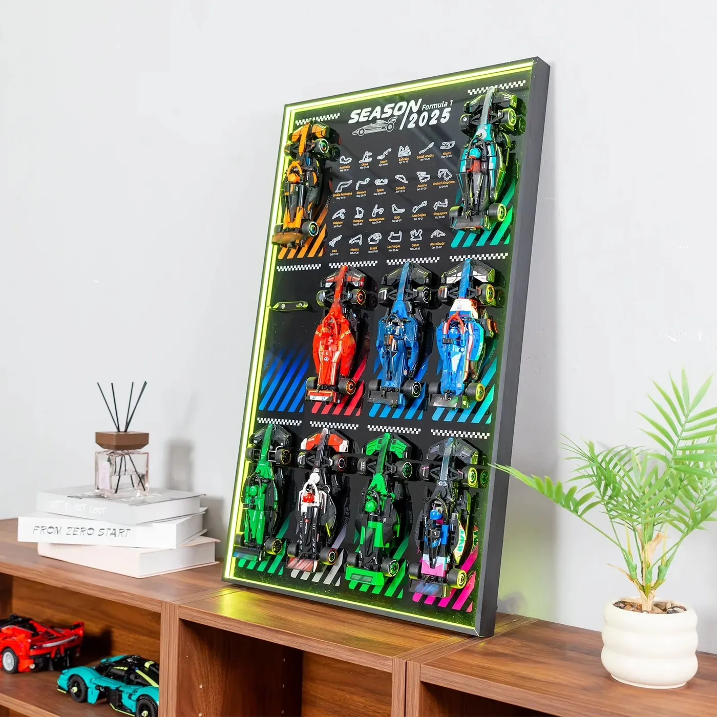 Display wall frame for LEGO Speed Champion series Full Collection — 19