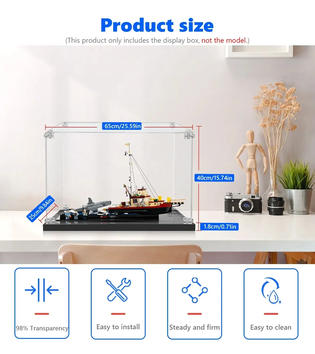 Vitrine für LEGO Ideas Jaws 21350 — 5