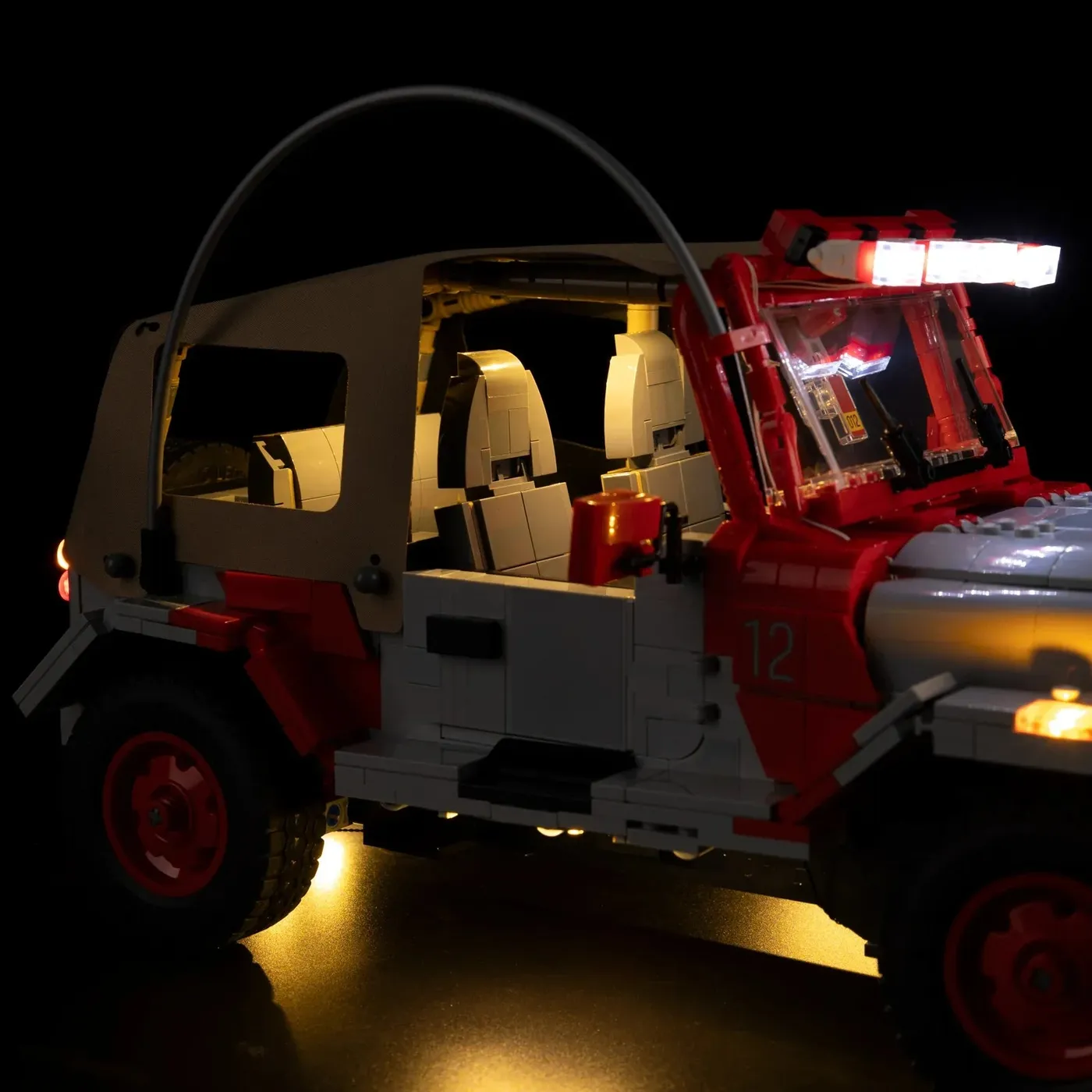 Premium-Beleuchtungsset kompatibel mit LEGO® Jurassic World™ Jurassic Park Jeep® Wrangler 77984 — 23