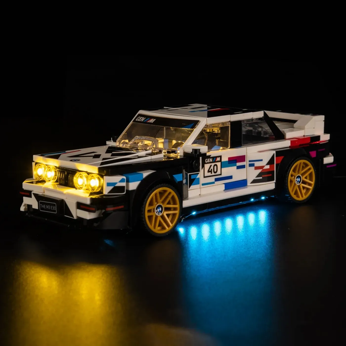 Premium-belysningskit kompatibelt med LEGO® Speed Champions BMW M3 (E30) 77263