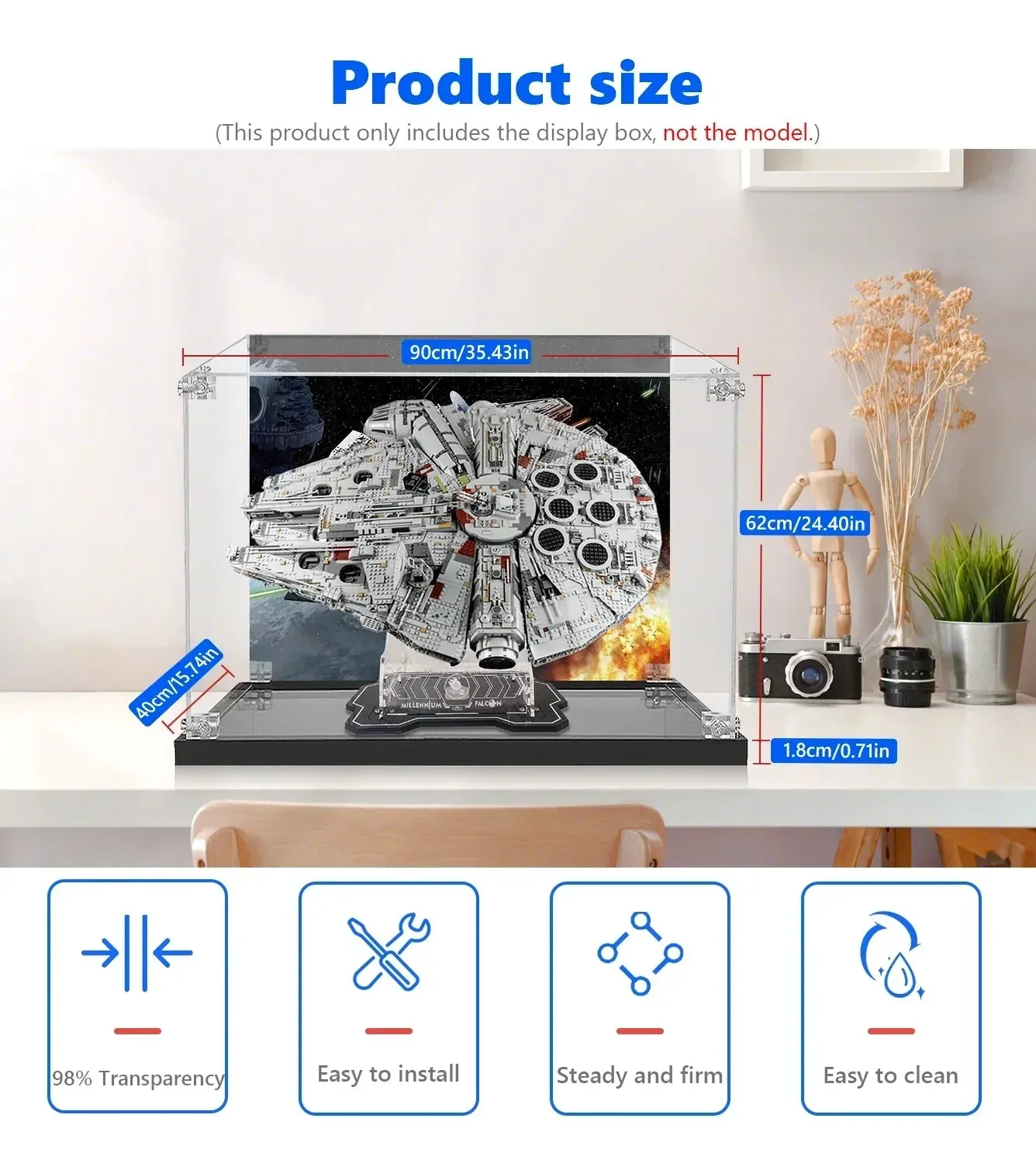 Premium-Acrylvitrine für LEGO® Star Wars™ Millennium Falcon™ (75192) — 6
