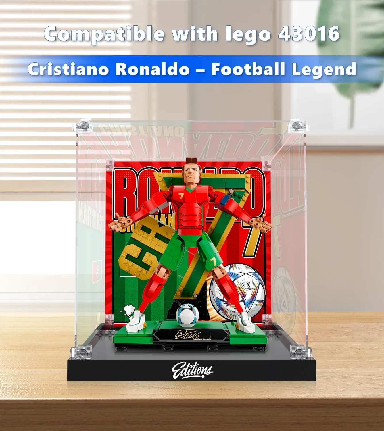 Display Case for LEGO® Cristiano Ronaldo – Soccer Legend 43016 — 2