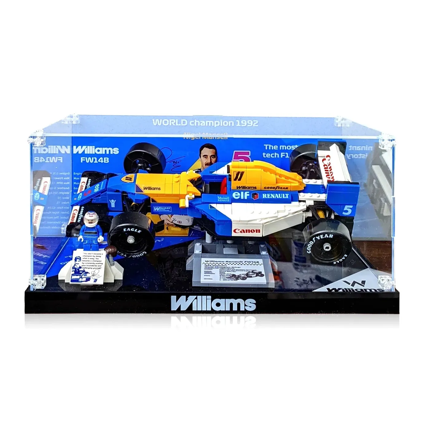 Display Case for LEGO® Icons F1 Legends Collection (McLaren MP4/4 10330, Williams FW14B 10353, Ferrari F2004 11375) — 6