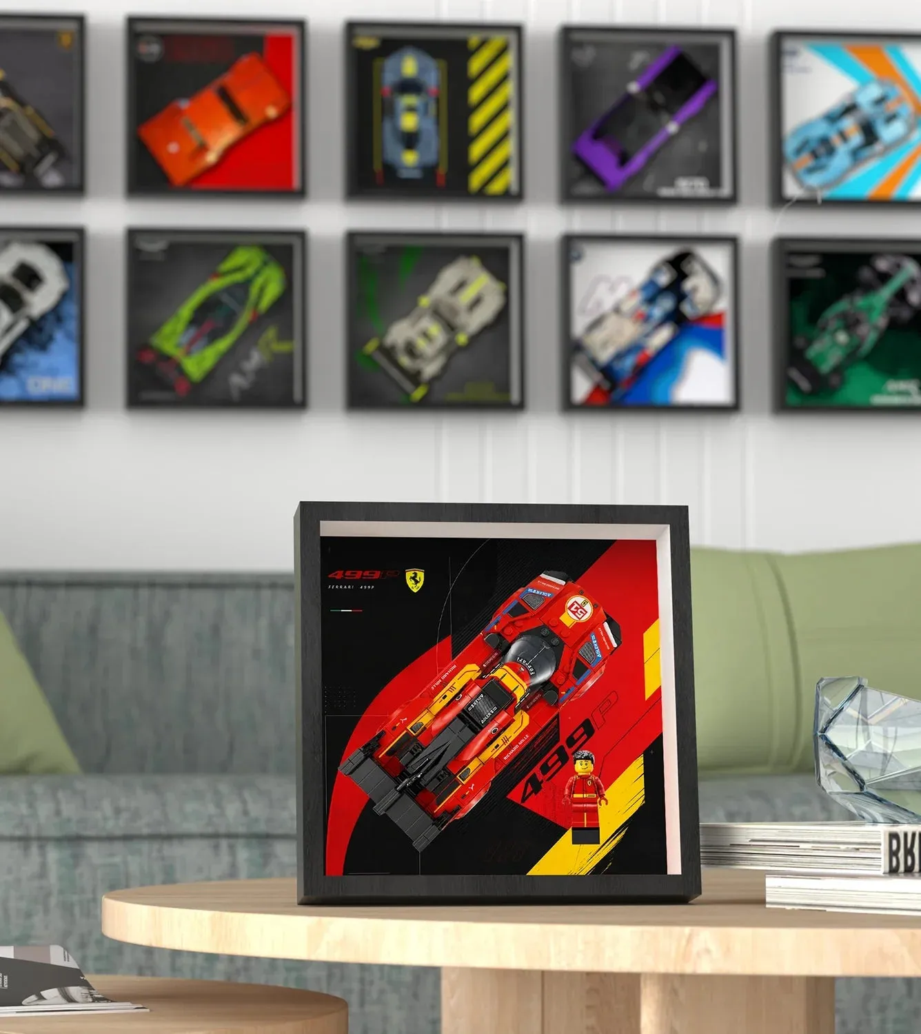 Väggmonterad displayram för LEGO Speed Champions Ferrari 499P 77261 — 2