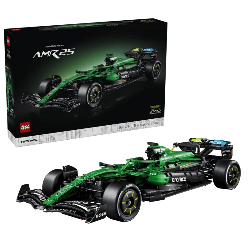 Erster Eindruck! LEGO Technic 42240 Aston Martin AMR25 F1 Car: Ultimative mechanische Ästhetik & exklusive Präsentationslösungen