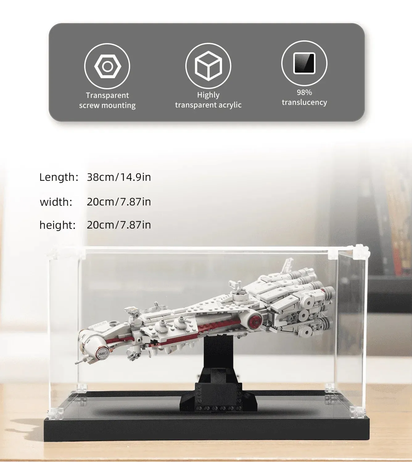 Gablota ekspozycyjna do Star Wars LEGO Tantive IV 75376 — 5