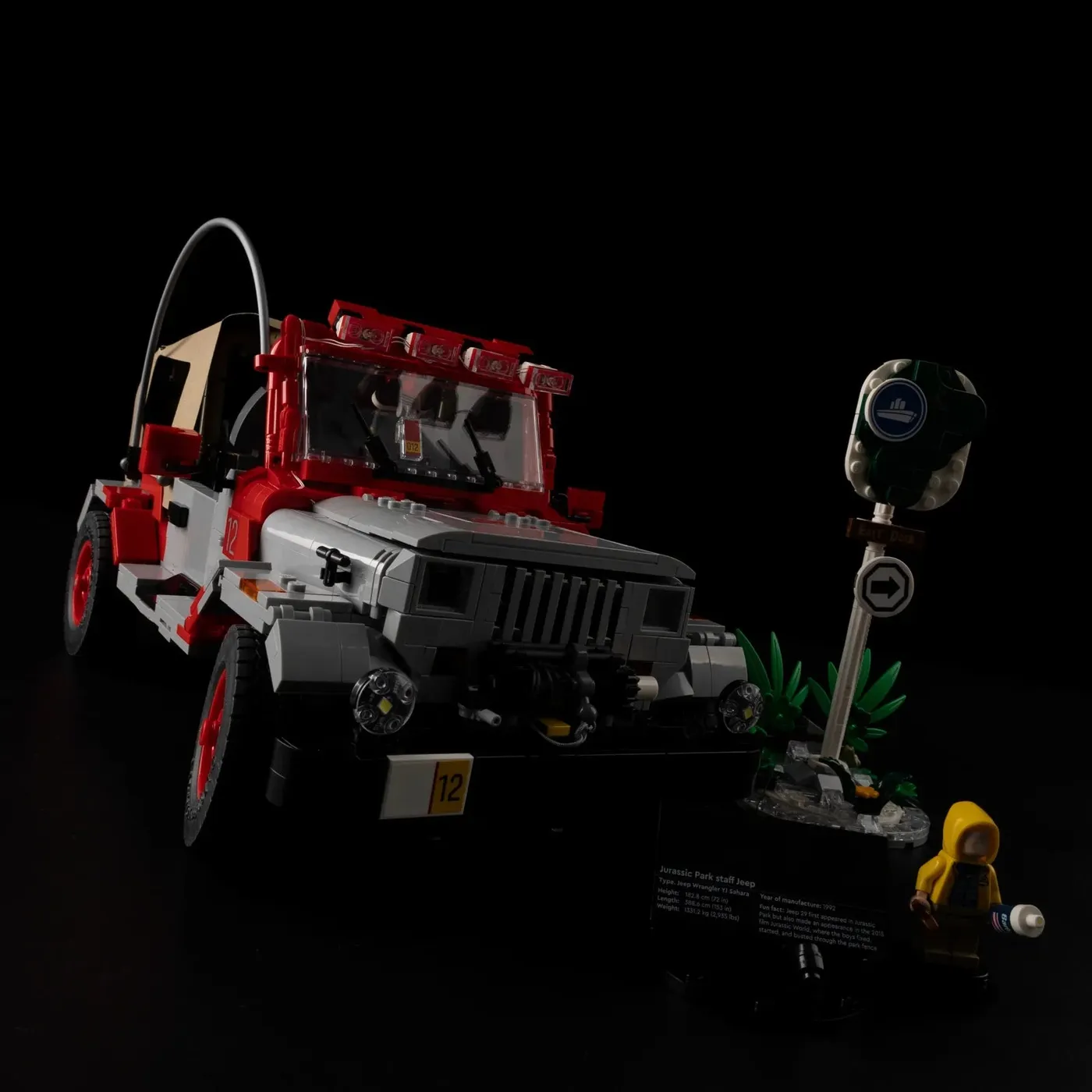 Premium-Beleuchtungsset kompatibel mit LEGO® Jurassic World™ Jurassic Park Jeep® Wrangler 77984 — 16