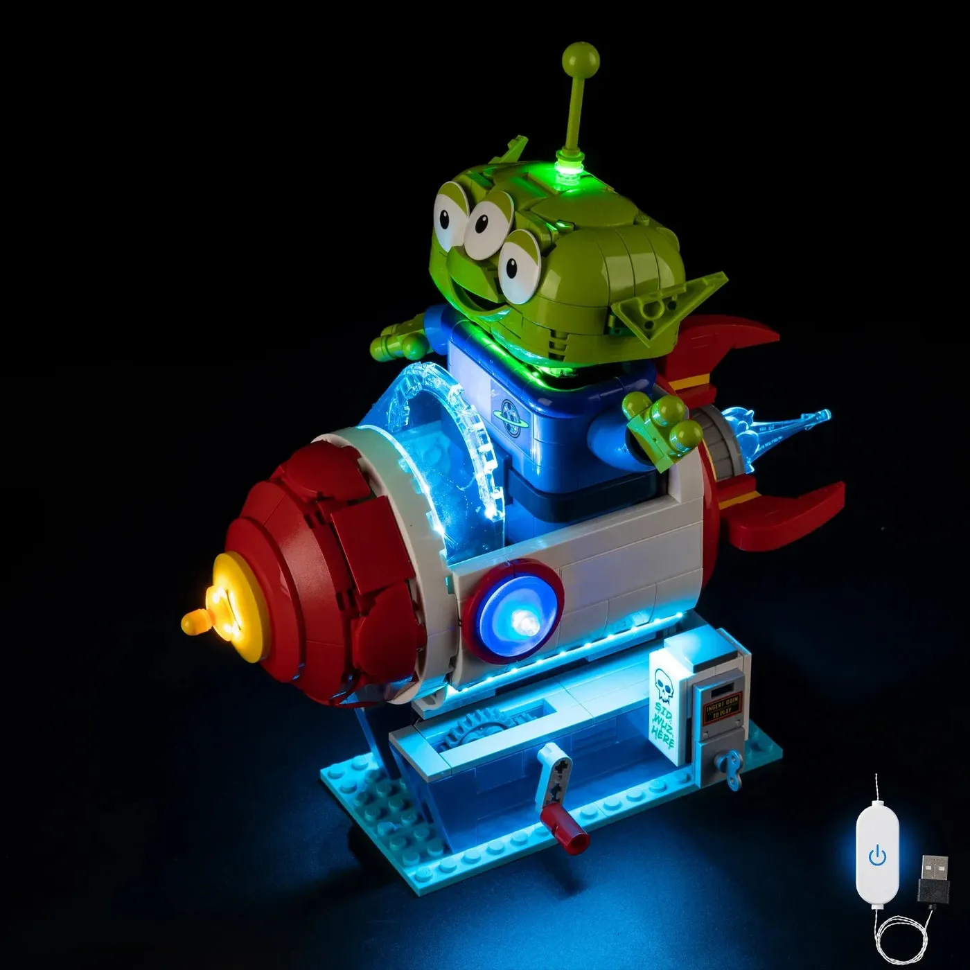 Premium-belysningskit kompatibelt med LEGO® Disney™ Alien with Pizza Planet Rocket Ride 43307 — 2