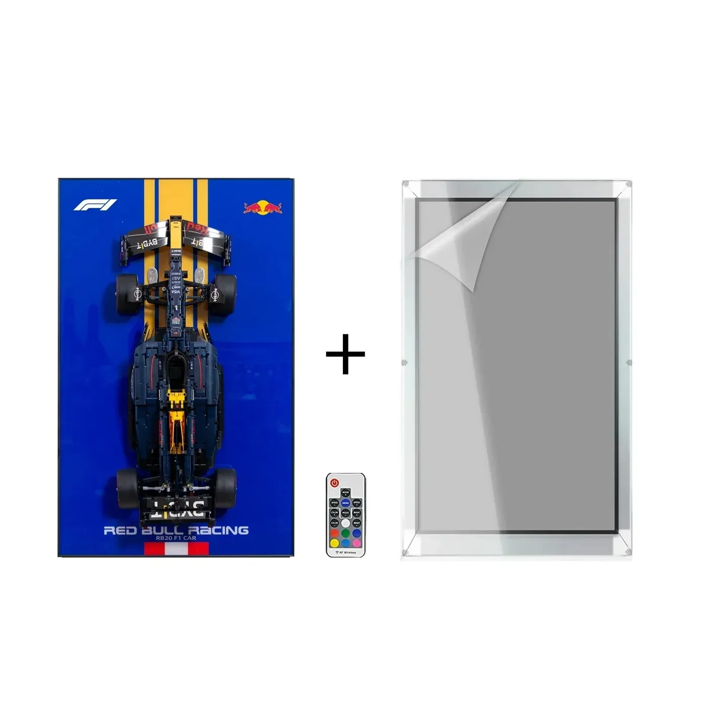 Wall display frame for LEGO Oracle Red Bull Racing RB20 F1 Car 42206 — 29