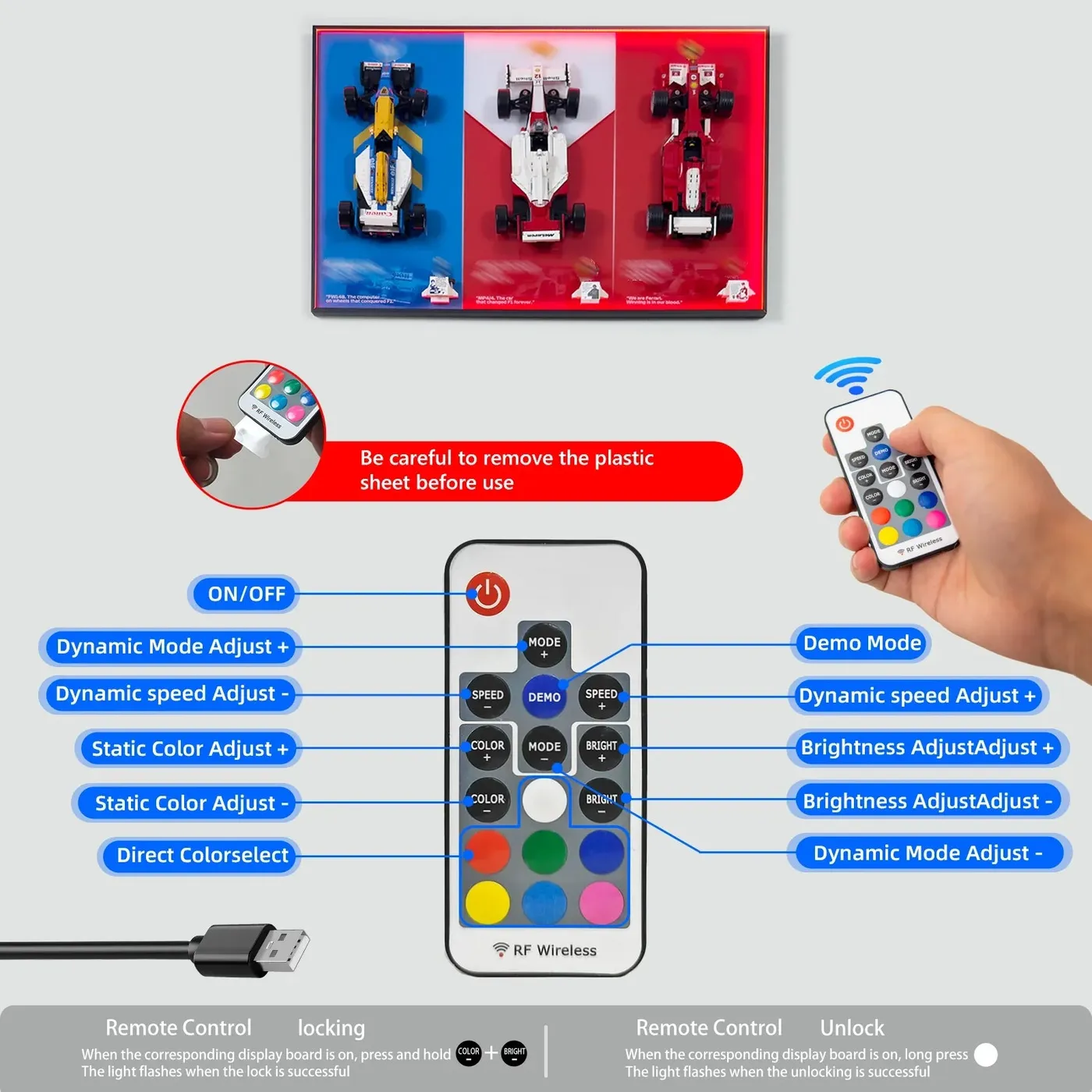 Displayrahmen für LEGO Icons F1 Legends 3-in-1 – Die Krönung des Motorsports — 4