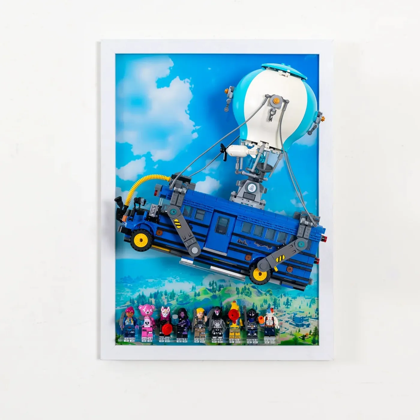 Premium Wall Display Frame Compatible with LEGO® Fortnite Battle Bus 77073