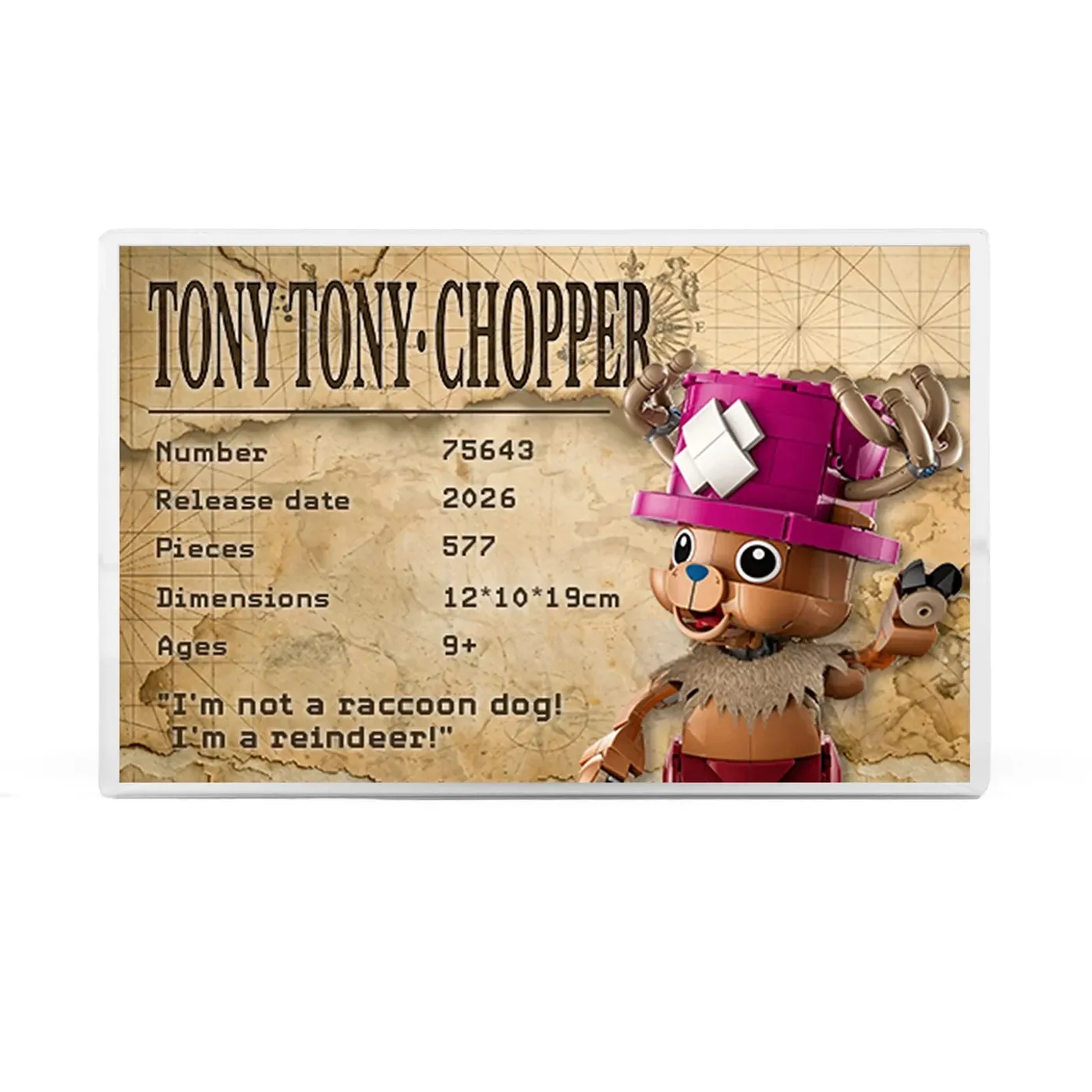 Display Plaque for One Piece Tony Tony Chopper 75643