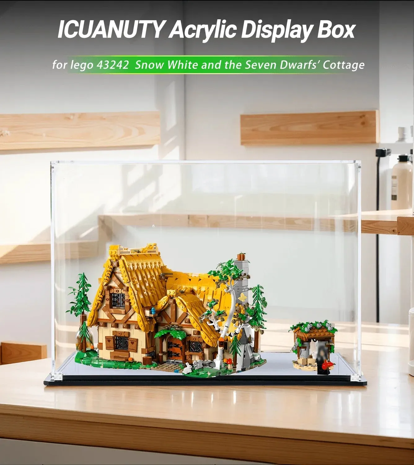 Display Case for LEGO® Snow White and the Seven Dwarfs' Cottage 43242 — 3
