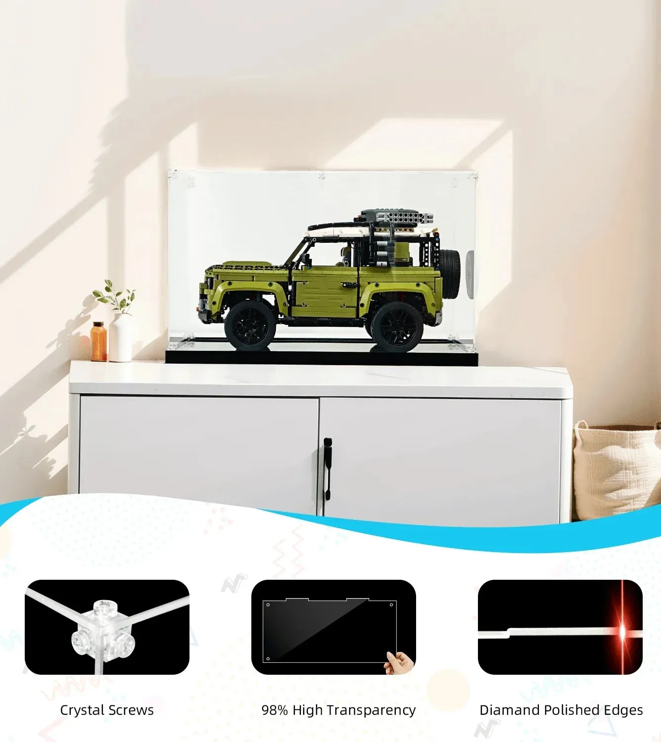 KABO-Vitrine für das Lego Technic Land Rover Defender 42110 Bauset — 8
