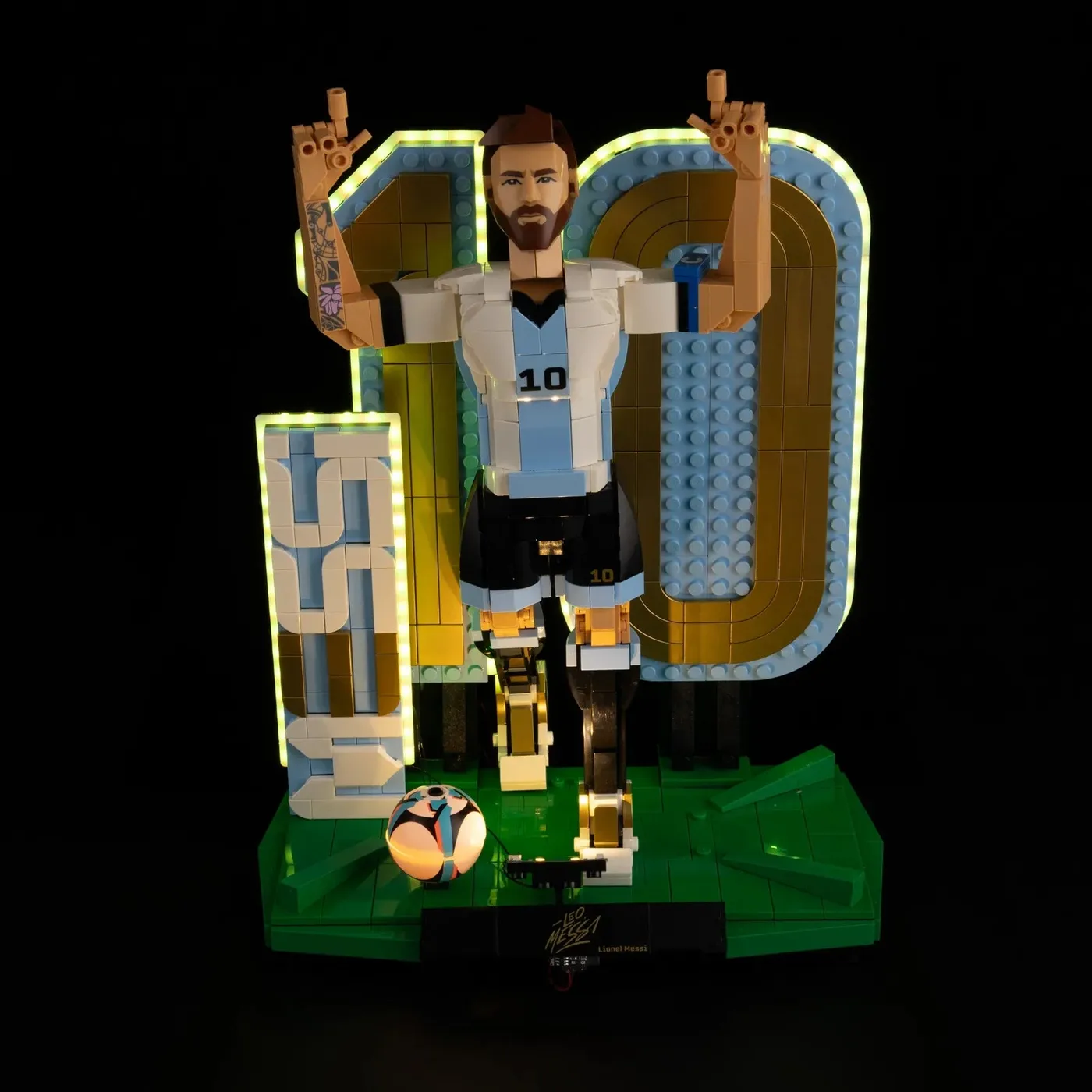 Premium-belysningskit kompatibelt med LEGO® Editions Lionel Messi – Soccer Legend 43015 — 13