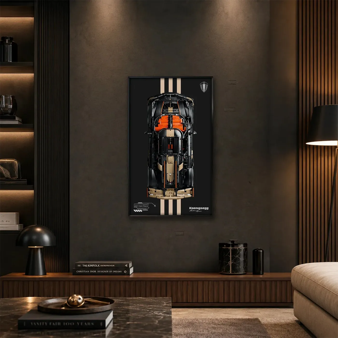 Wall Display Frame for LEGO Technic™ Koenigsegg Sadair's Spear Megacar 42232 — 8