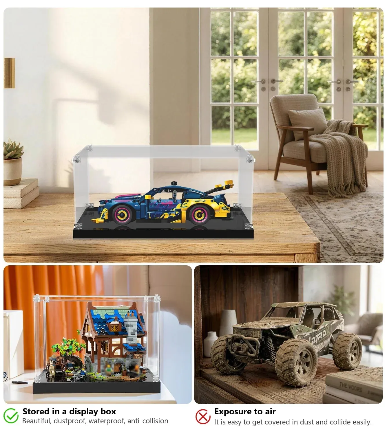 Display case for LEGO Technic™ Custom Garage Ford Mustang GT Ca 42236 — 16