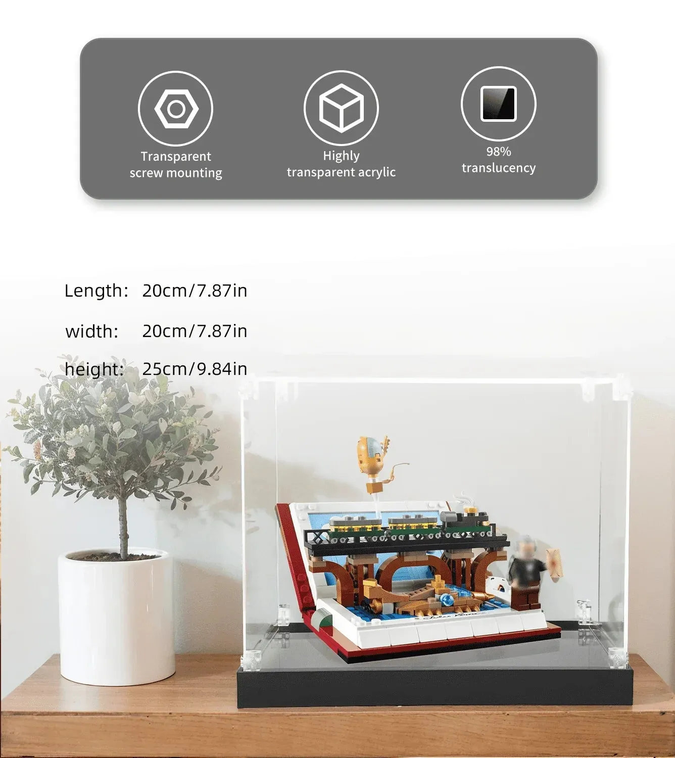 Display case for LEGO Tribute to Jules Verne's Books 40690 — 6