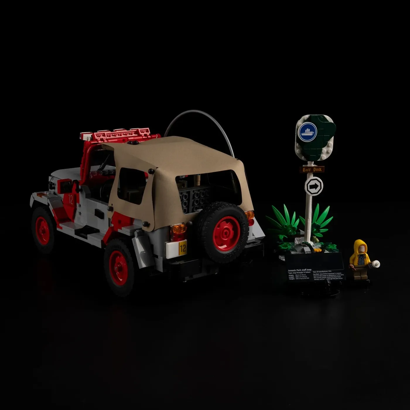 Premium-Beleuchtungsset kompatibel mit LEGO® Jurassic World™ Jurassic Park Jeep® Wrangler 77984 — 10