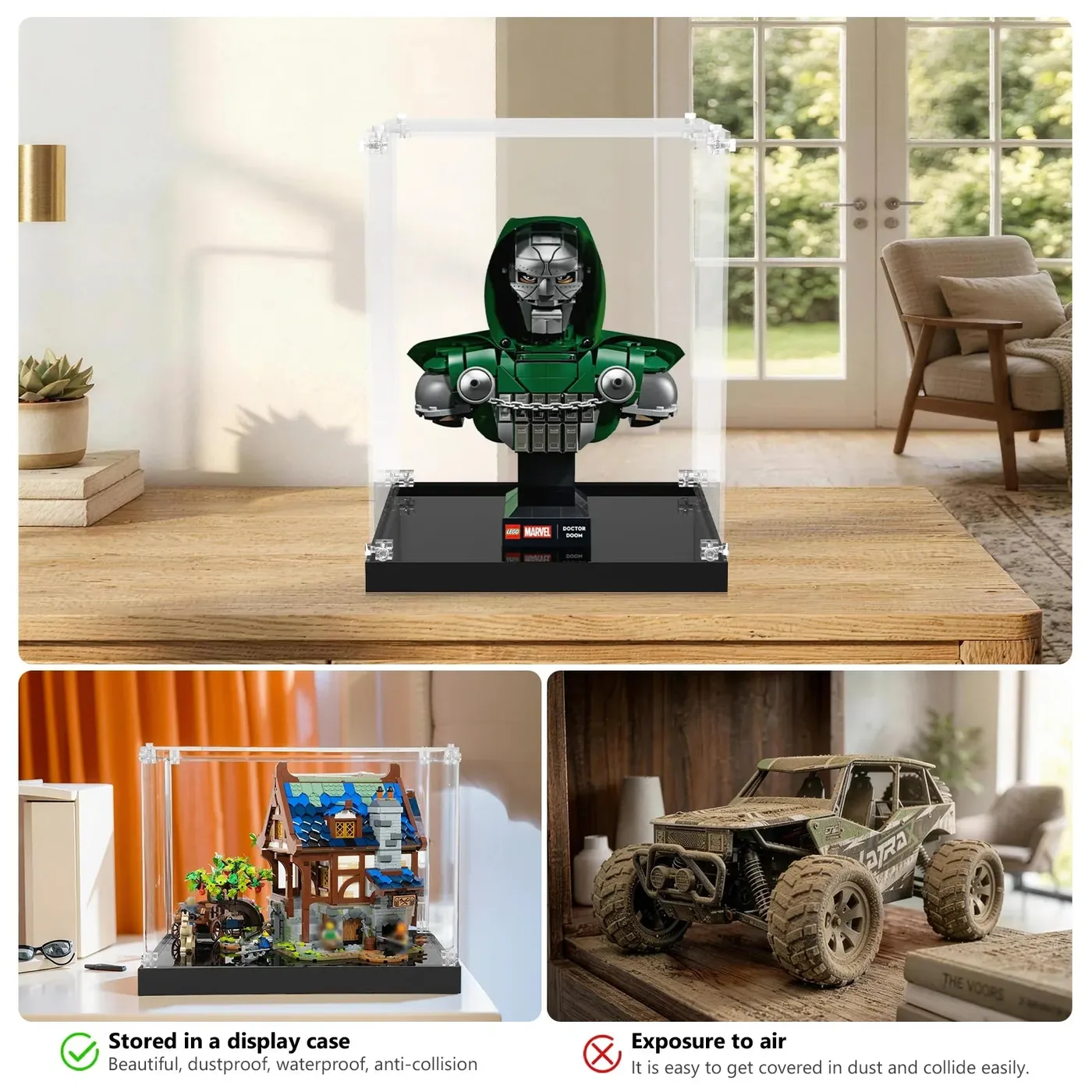 Acryl-Vitrine für LEGO Marvel Doctor Doom Bust 76345 — 19