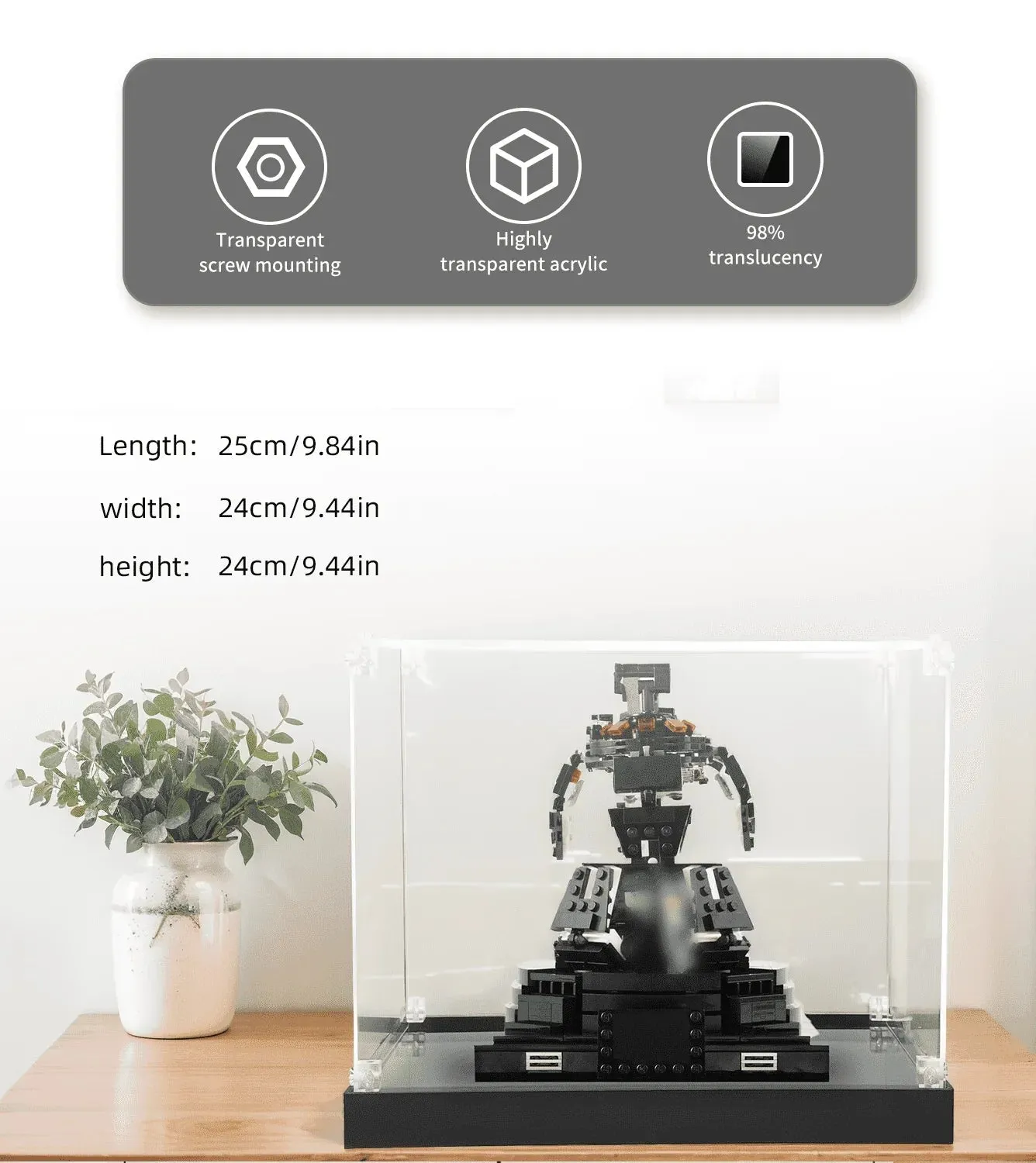 Vitrine für Lego Star WarsDarth Vader Meditation Chamber 75296 — 6
