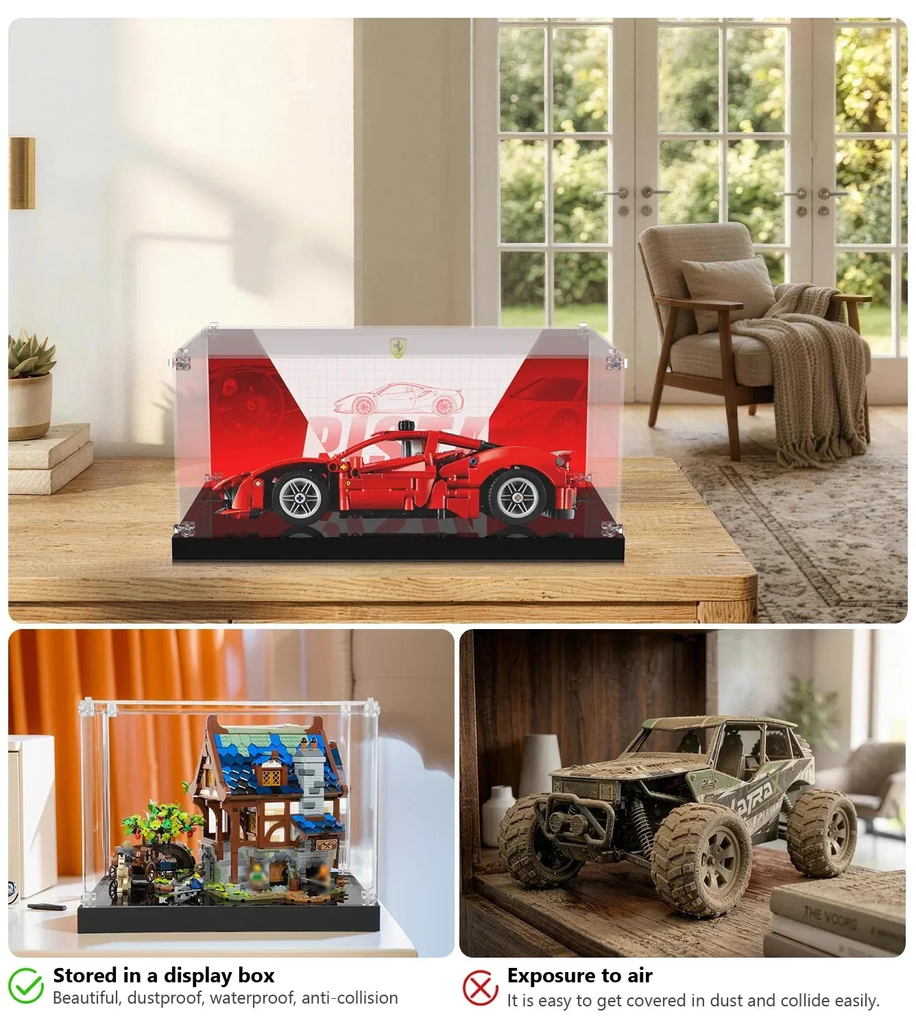 Vitrine für LEGO Technic™ Ferrari 488 Pista Car 42235 — 8