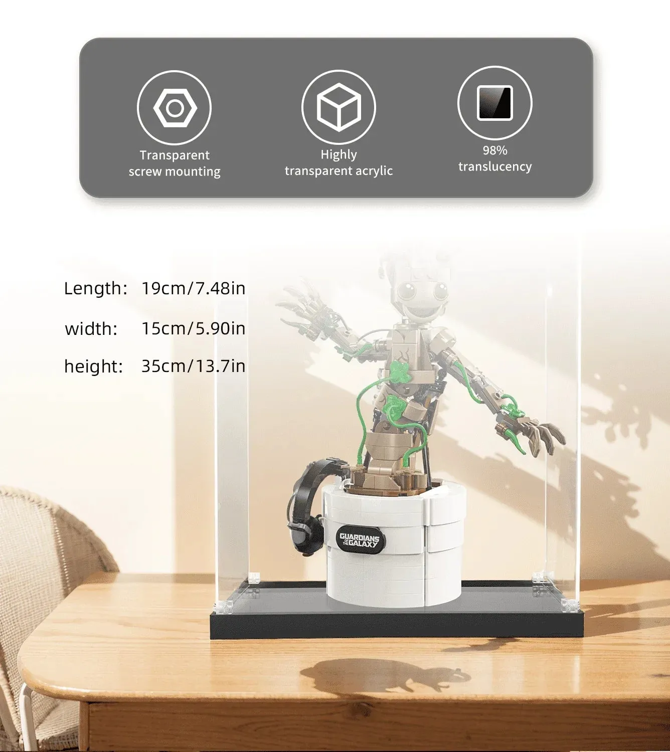 Eksponavimo dėžė LEGO Super heroes Dancing Groot 76297 — 6