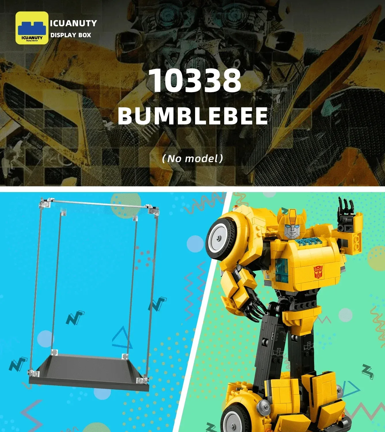 Vitrine für LEGO Icons Bumblebee 10338 — 5