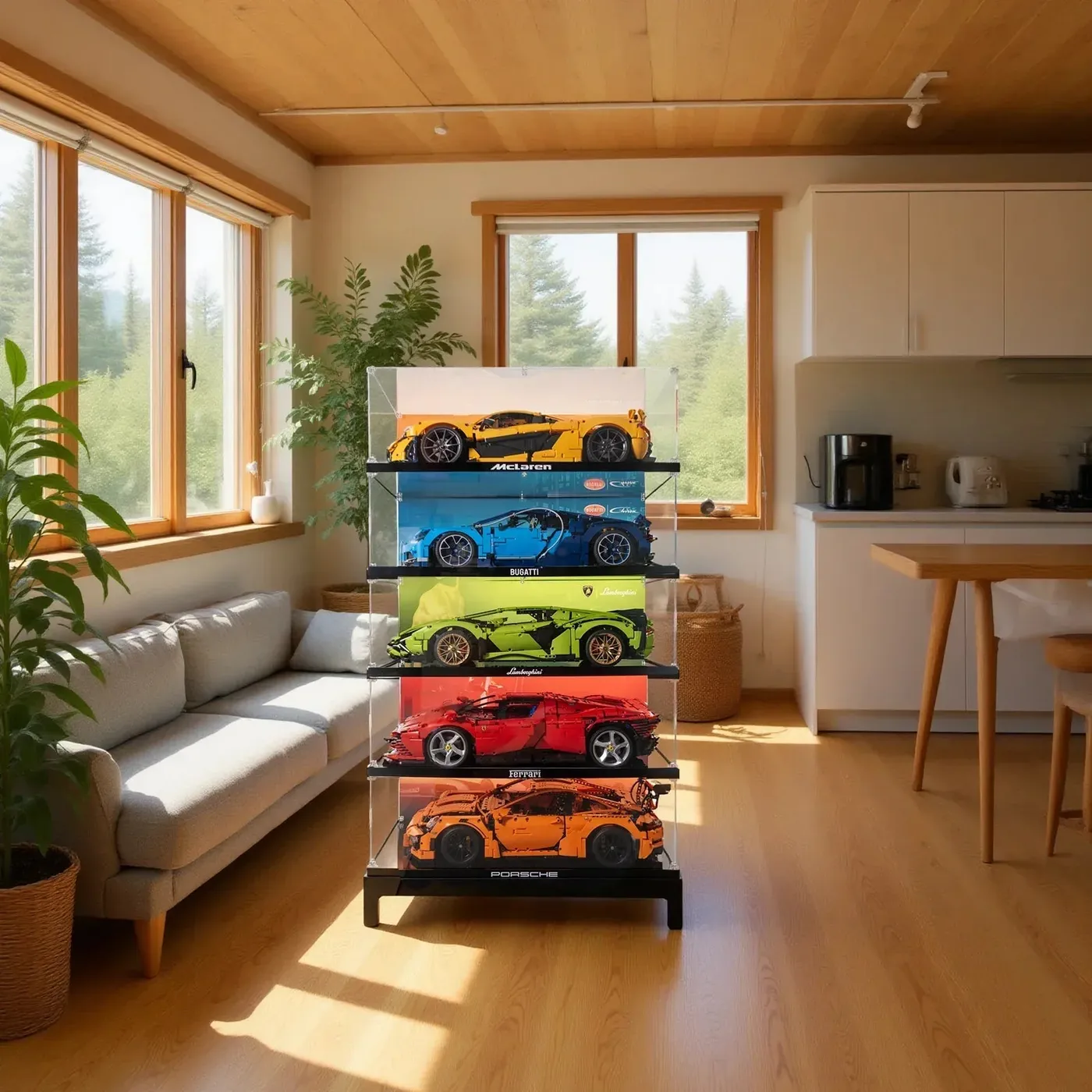 Eksponavimo dėžė LEGO lenktyniniams automobiliams (mastelis 1:8) 42172/42143/42083/42056/42115/42232 — 6