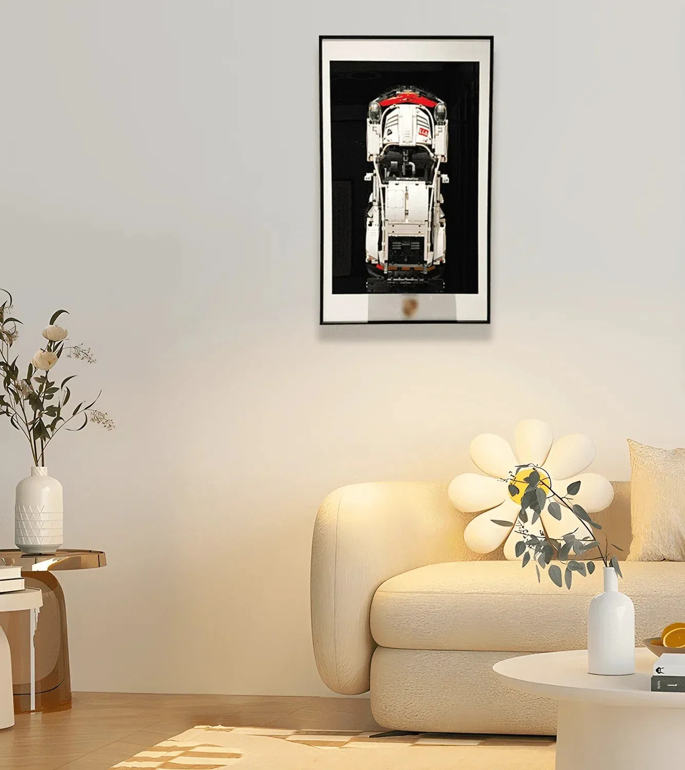 Väggfäste för exponering av LEGO 42096 Technic™ Porsche 911 RSR — 3