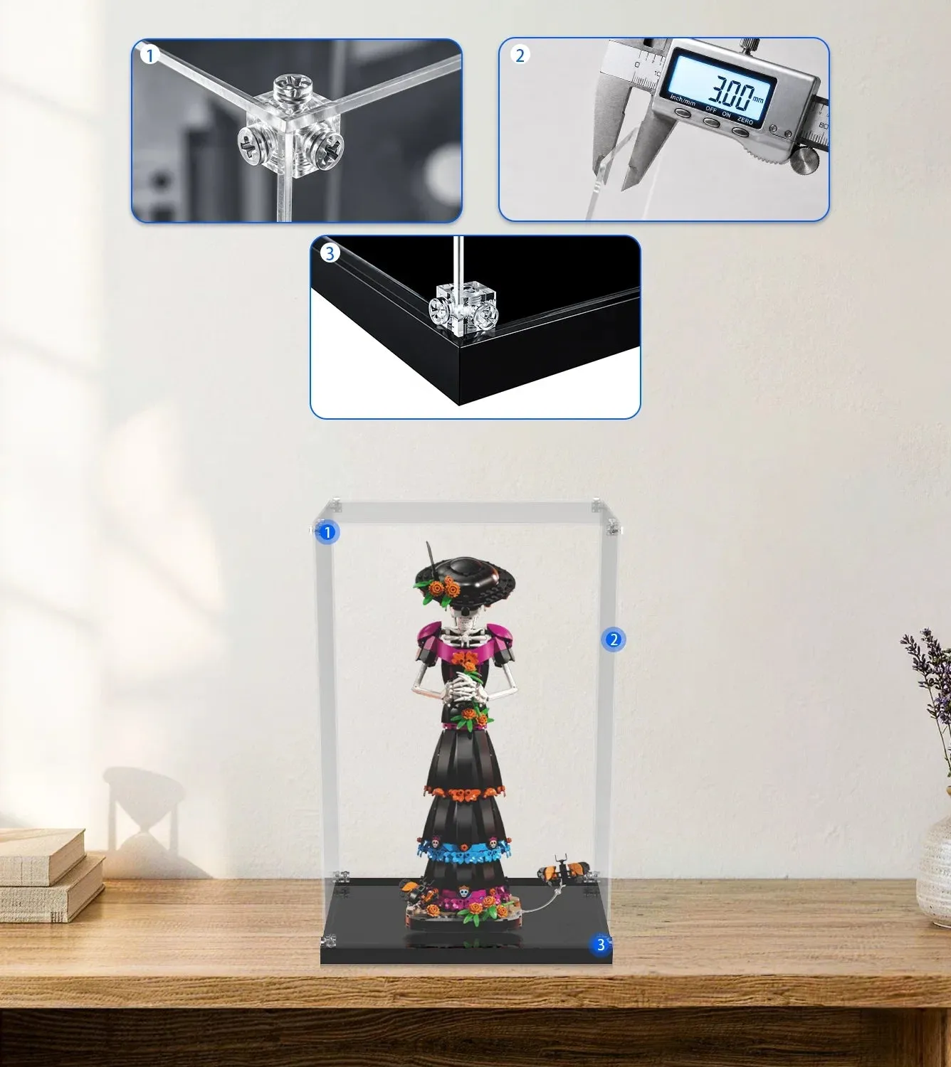 Display case for LEGO Ideas La Catrina 21372 — 16
