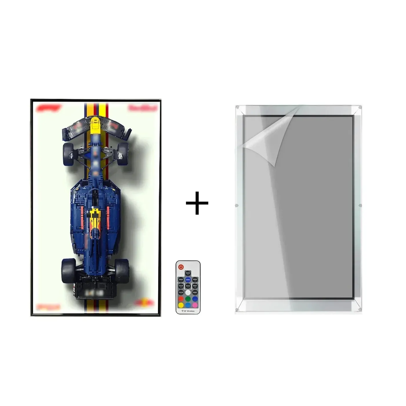 Wall display frame for LEGO Oracle Red Bull Racing RB20 F1 Car 42206 — 15