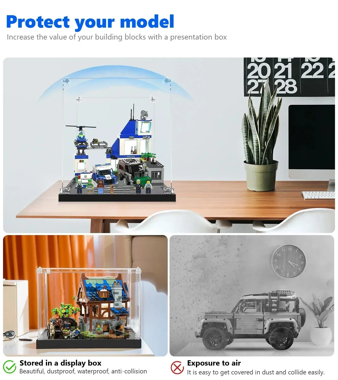 Display case for LEGO® City Police Station 60316 — 3