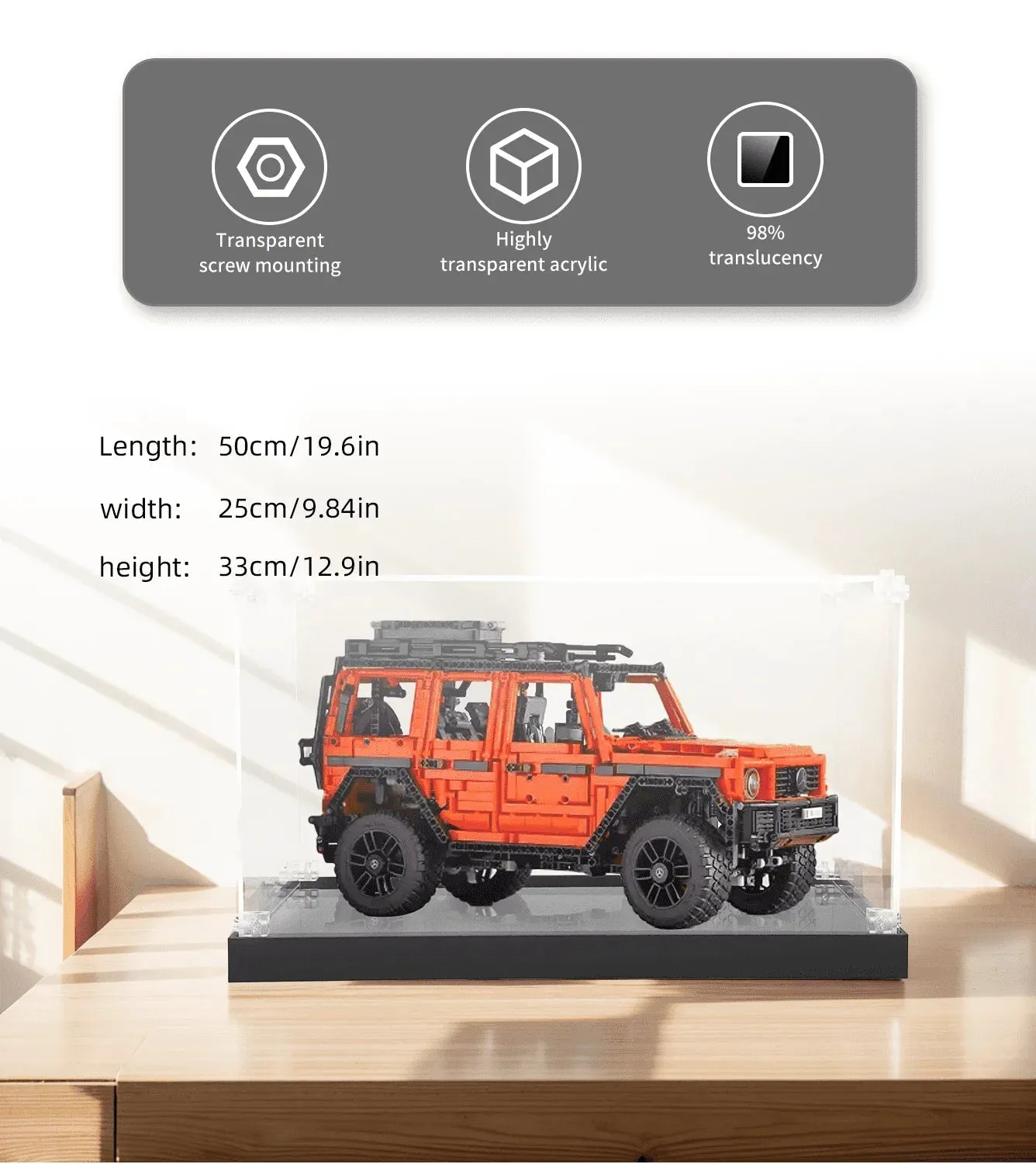 Vitrine für LEGO Mercedes-Benz G 500 PROFESSIONAL Line 42177 — 6