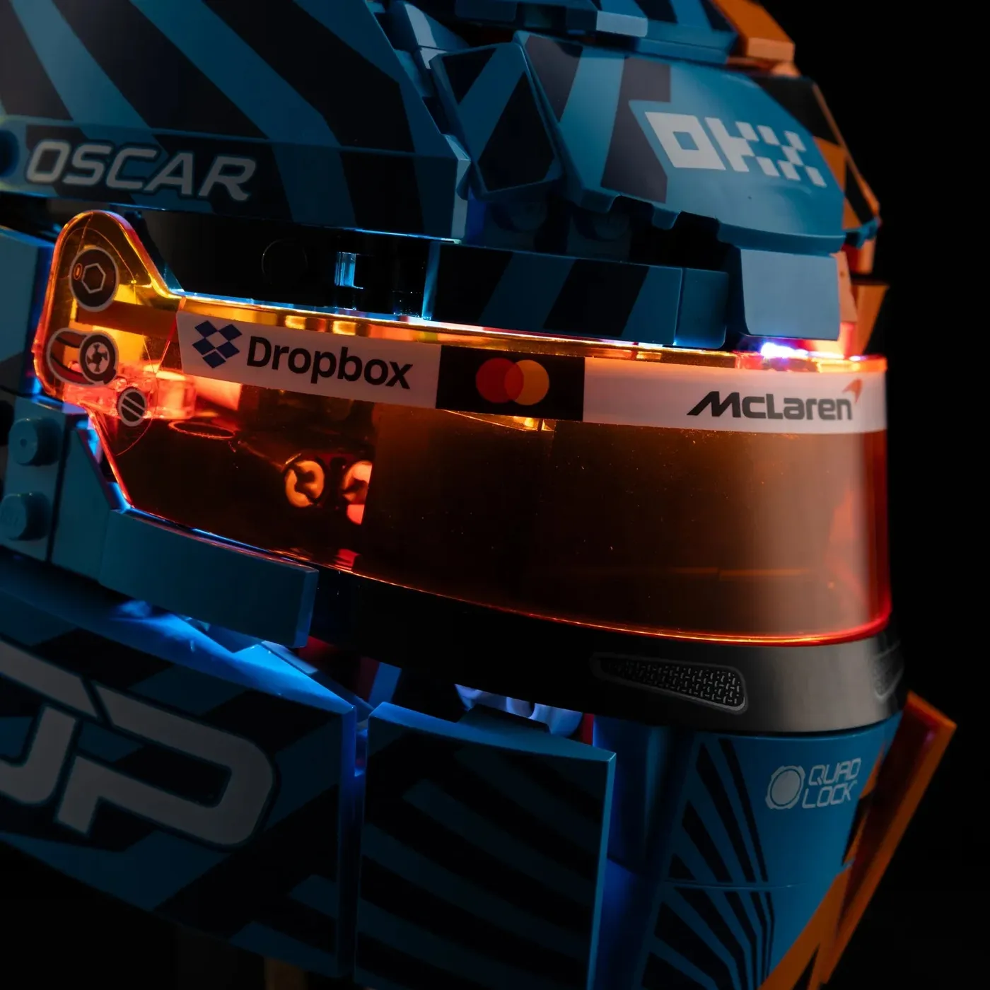 Premium belysningskit kompatibel med LEGO® Editions McLaren Mastercard F1® Team Oscar Piastri Helmet 43017 — 13