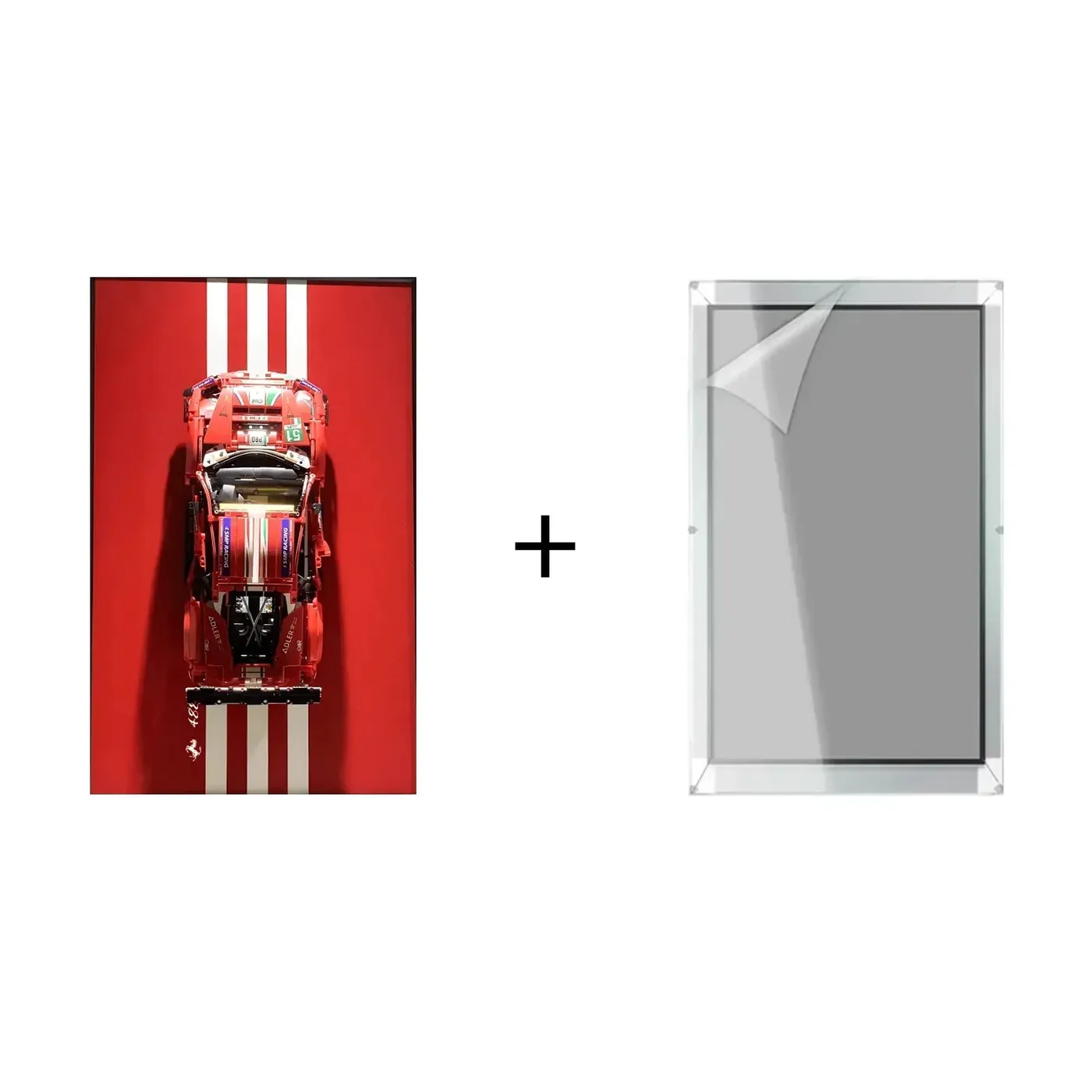 Wand-Displayrahmen für LEGO Ferrari 488 GTE 42125 — 12